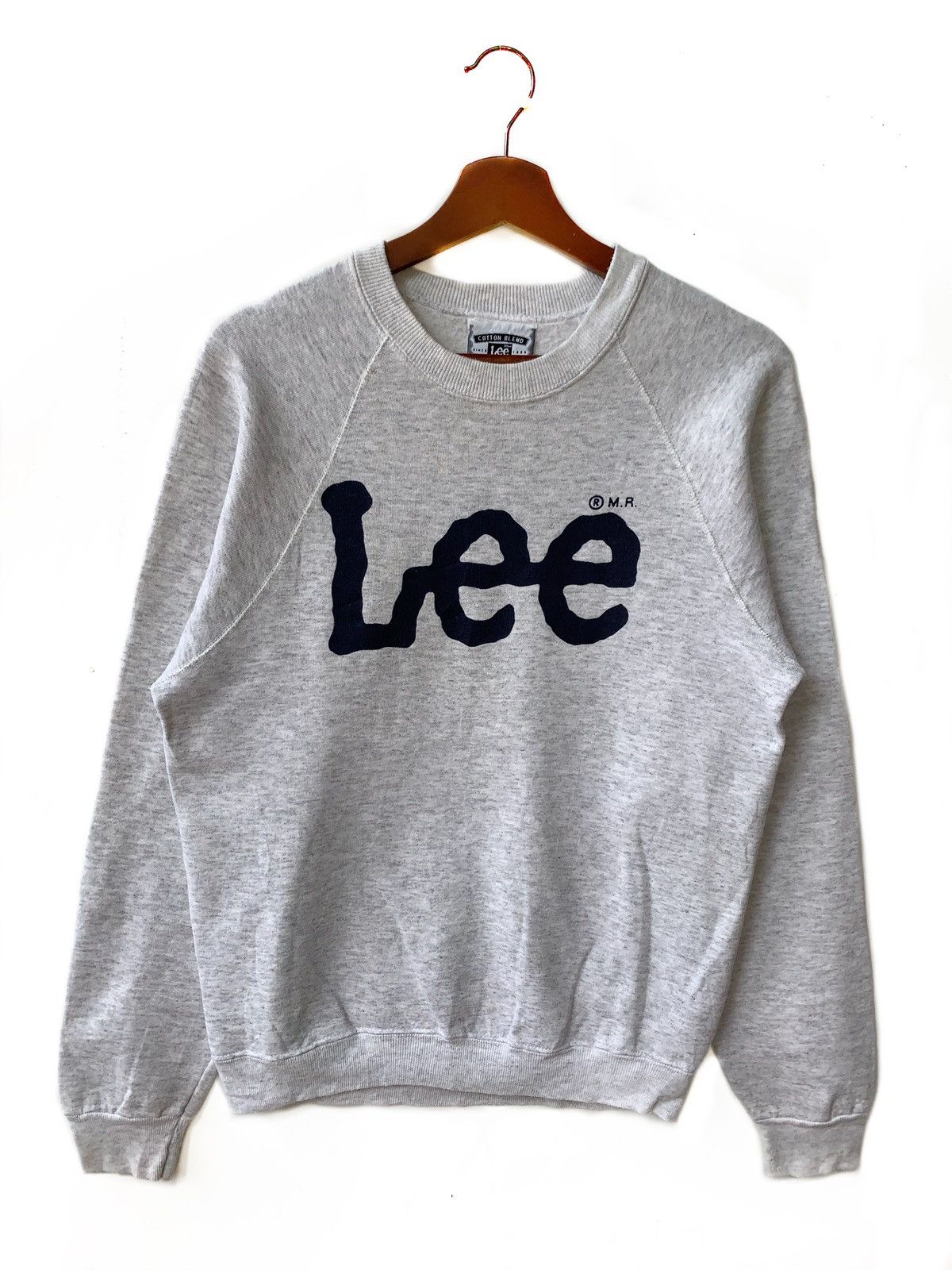 Lee Vintage 90s Lee Big Logo Sweatshirt/Size M/Grey Colour Size US M / EU 48-50 / 2 - 1 Thumbnail