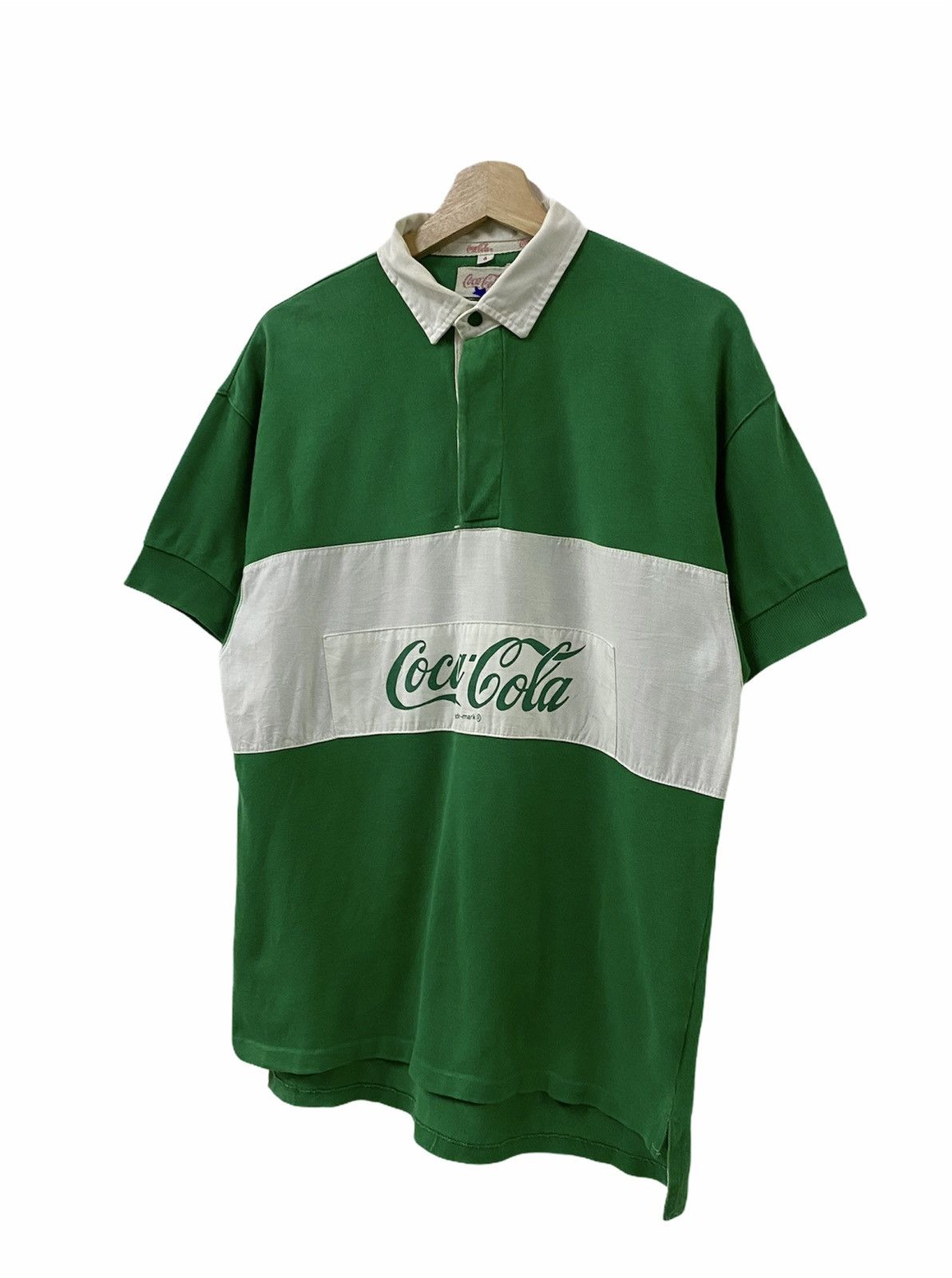 Coca Cola Vtg 80’s Coca-Cola Rugby Shirt Size US L / EU 52-54 / 3 - 6 Thumbnail