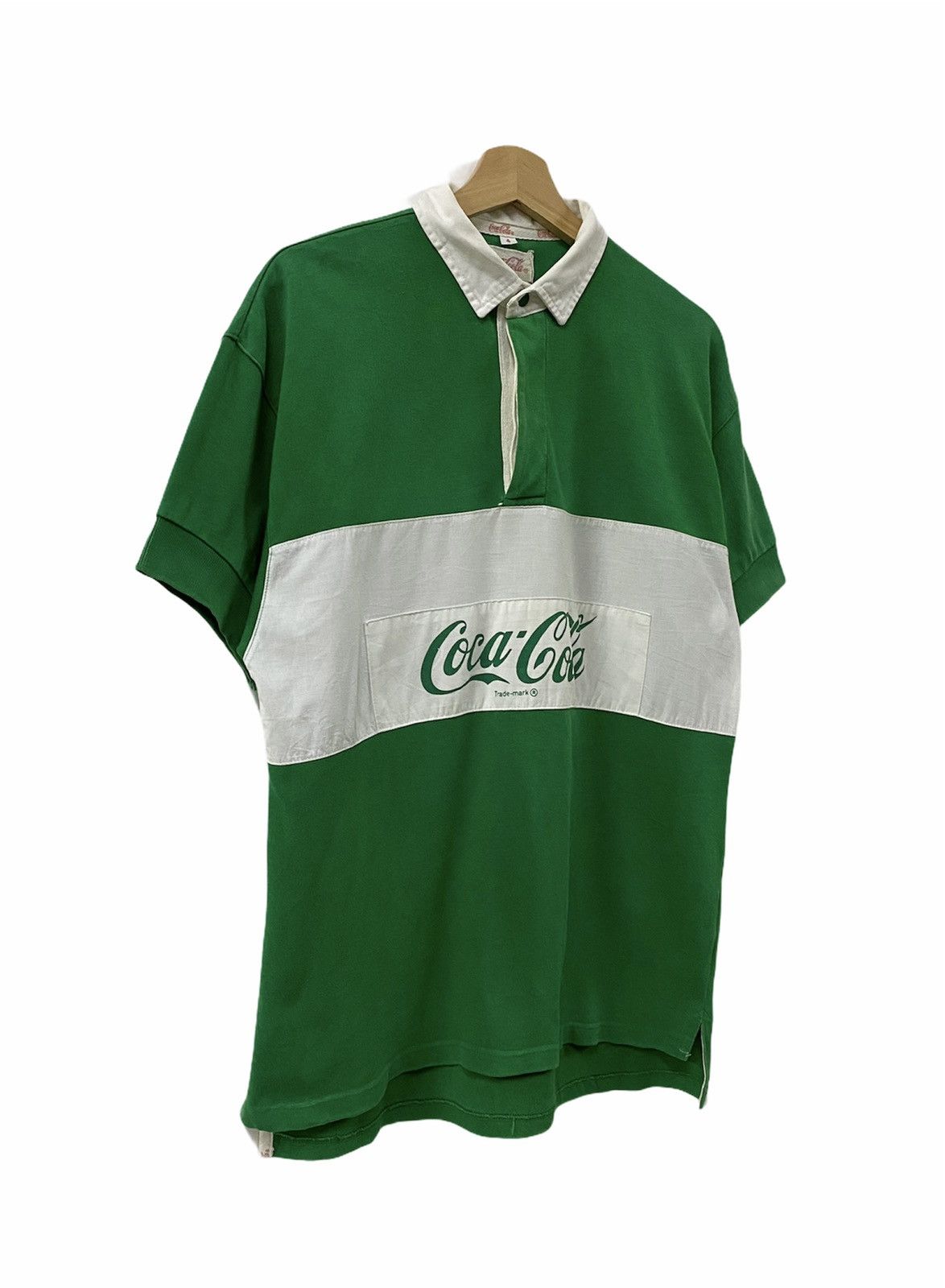 Coca Cola Vtg 80’s Coca-Cola Rugby Shirt Size US L / EU 52-54 / 3 - 5 Thumbnail