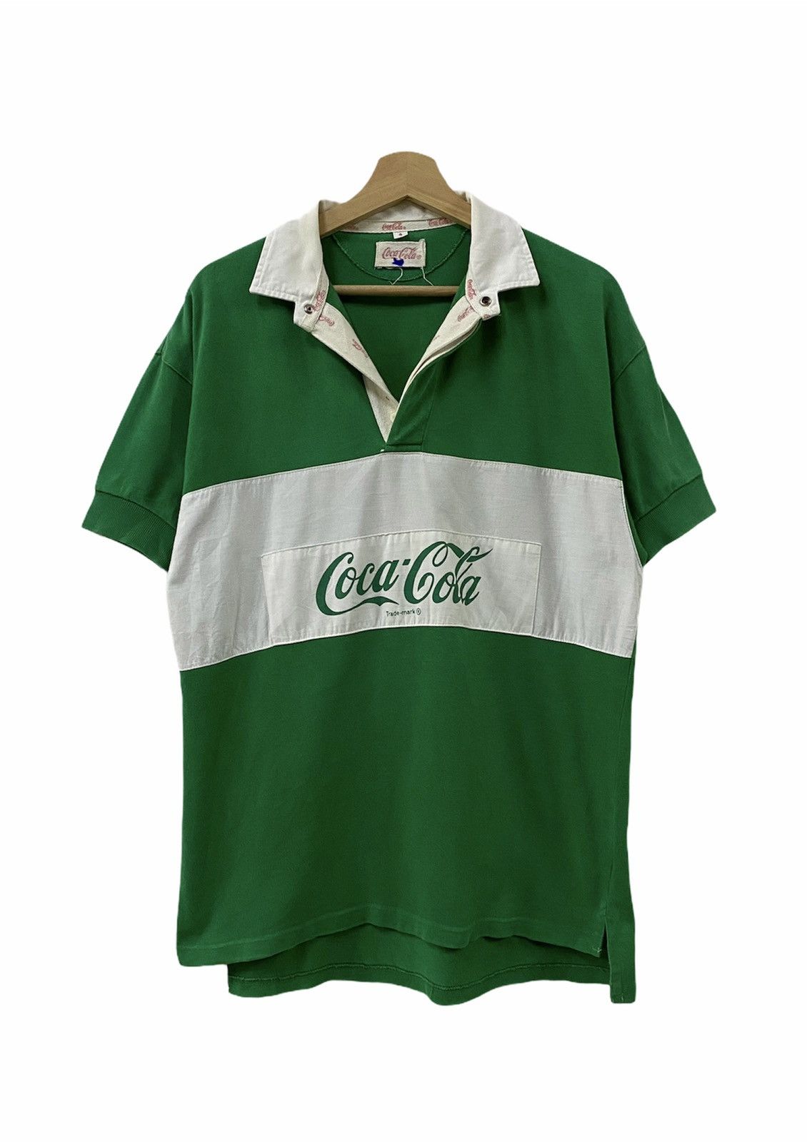 Coca Cola Vtg 80’s Coca-Cola Rugby Shirt Size US L / EU 52-54 / 3 - 2 Thumbnail