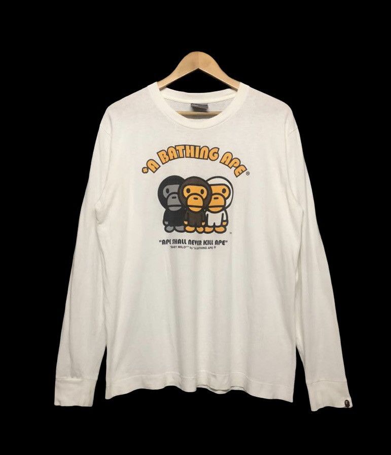 Bape Vtg🔥Og Bape-Baby Milo Bathing Ape Ls Shirt Nigo Size US L / EU 52-54 / 3 - 1 Thumbnail