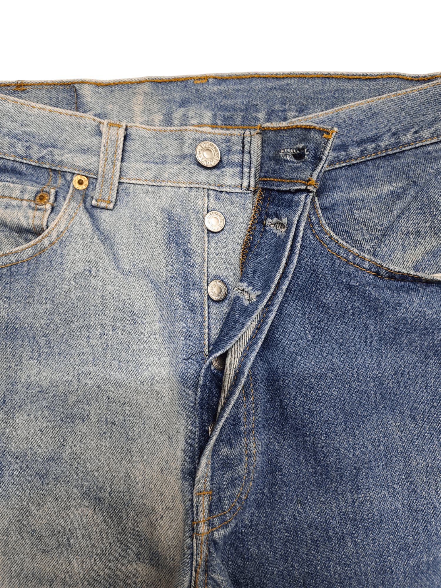 Levi's Vintage Clothing Vintage 80s Levis 501 Two Tones Light Wash Denim Jeans Size US 32 / EU 48 - 15 Thumbnail