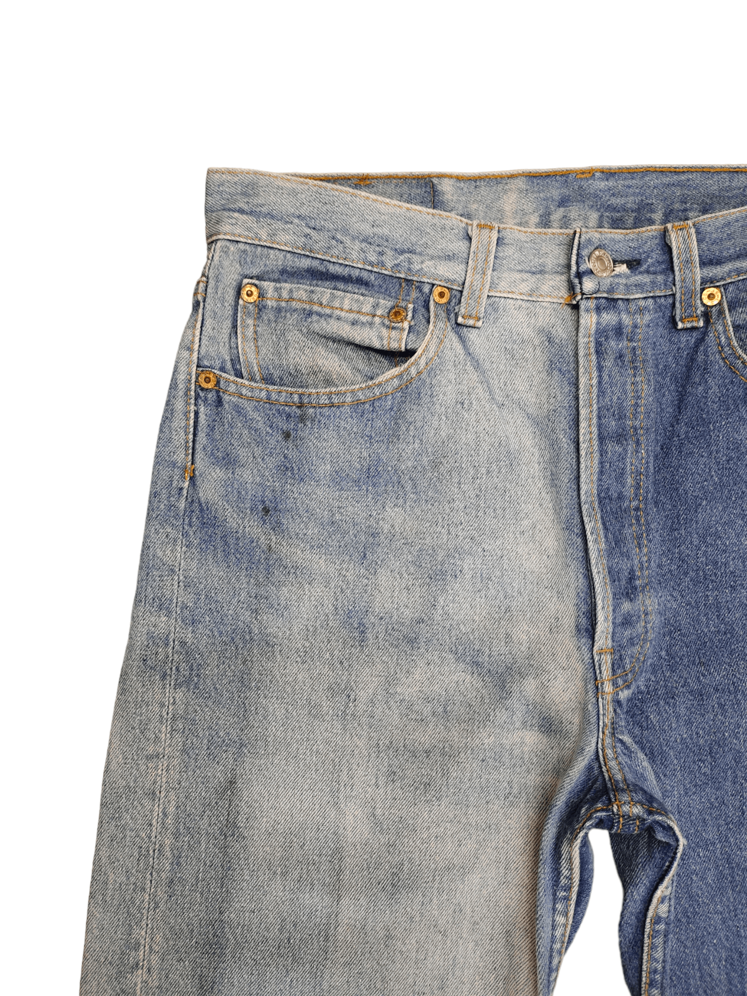 Levi's Vintage Clothing Vintage 80s Levis 501 Two Tones Light Wash Denim Jeans Size US 32 / EU 48 - 12 Thumbnail