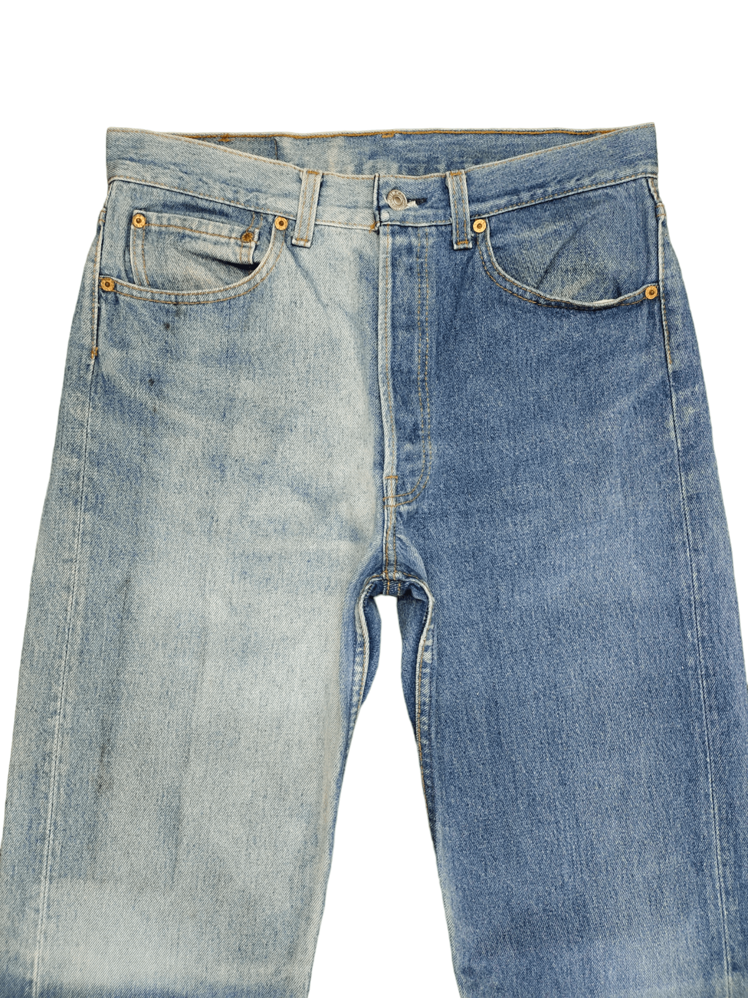 Levi's Vintage Clothing Vintage 80s Levis 501 Two Tones Light Wash Denim Jeans Size US 32 / EU 48 - 10 Thumbnail