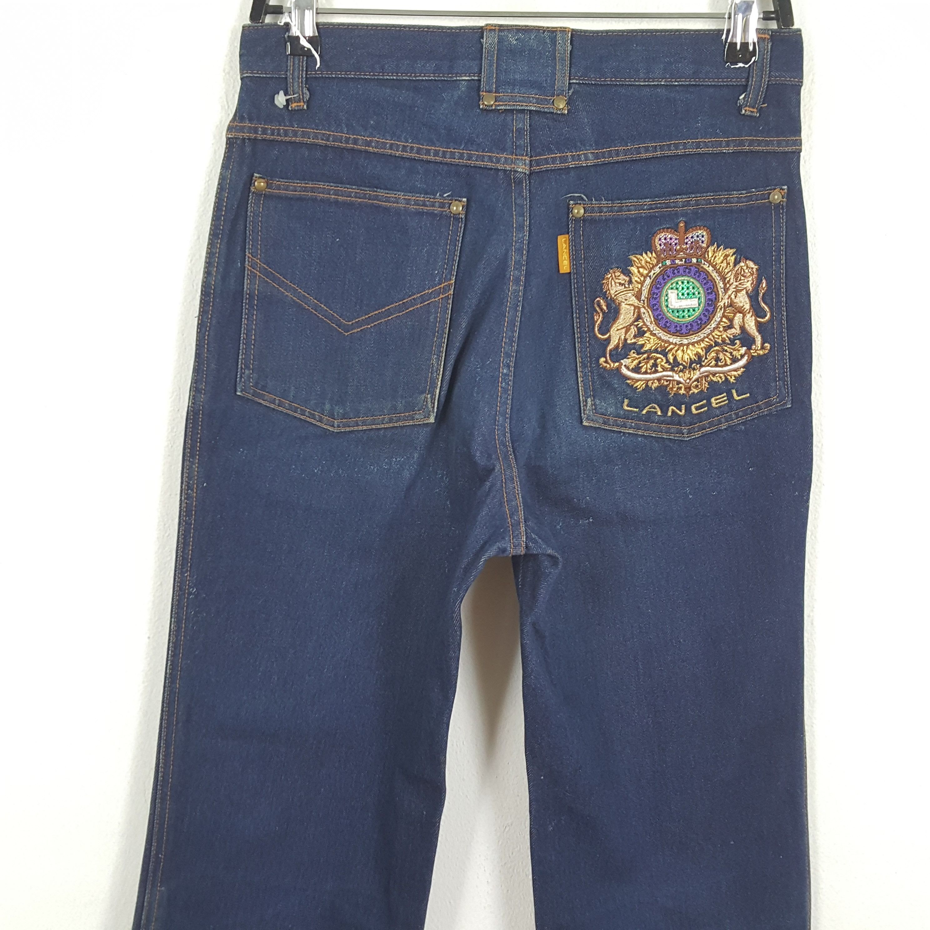 Lancel × Vintage LANCEL Luxury Brand Streetwear Style Logo Design Jeans Size US 29 - 2 Thumbnail