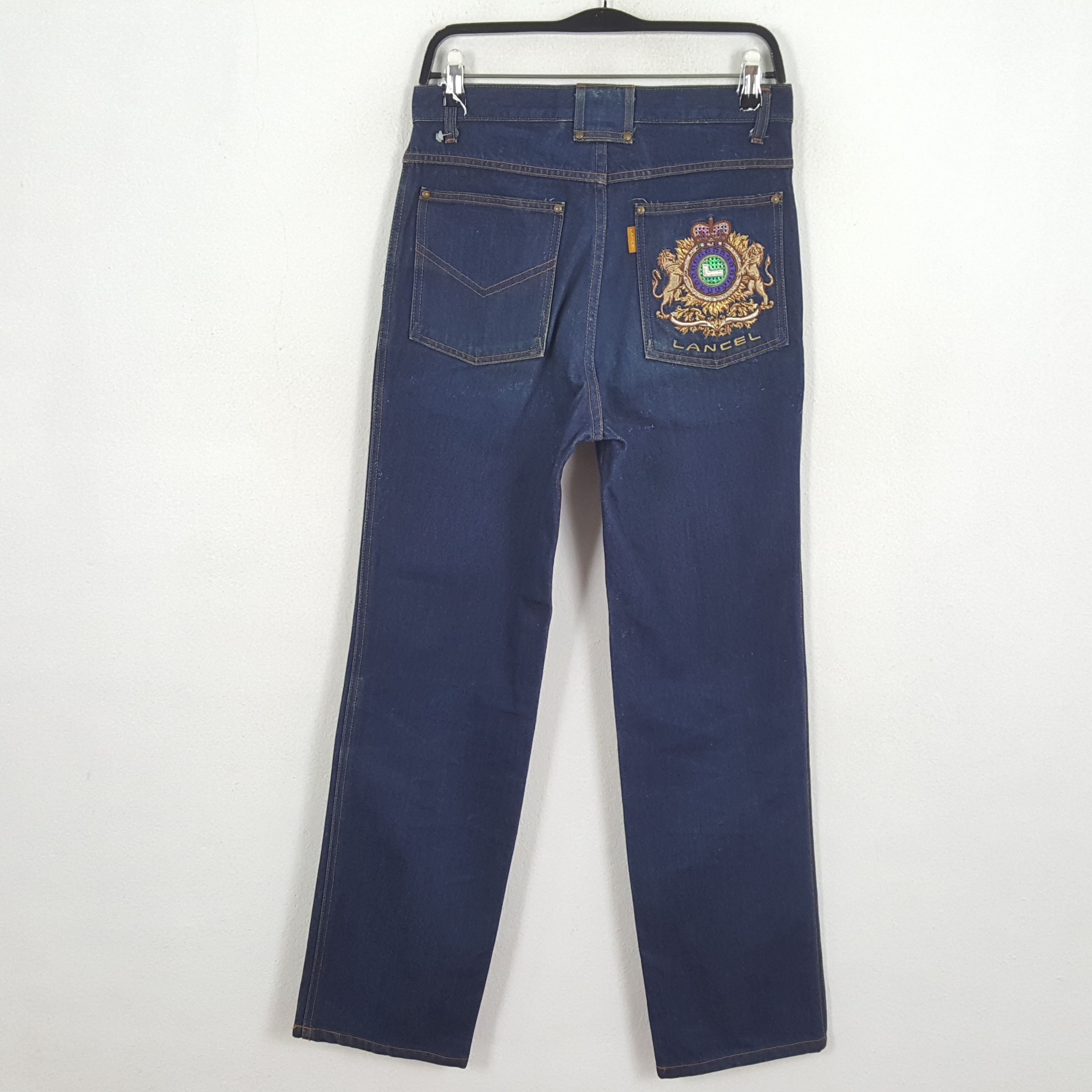 Lancel × Vintage LANCEL Luxury Brand Streetwear Style Logo Design Jeans Size US 29 - 1 Thumbnail
