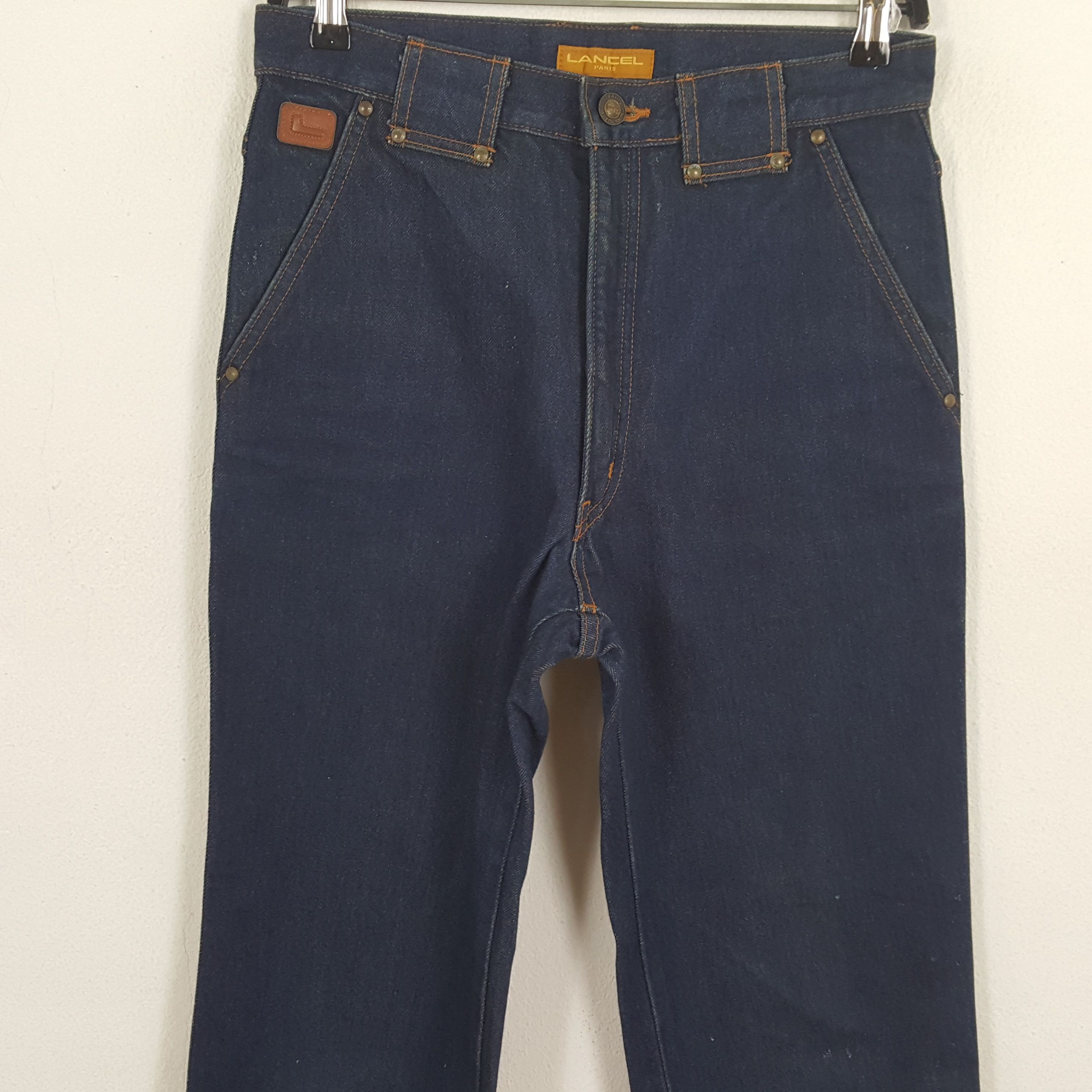 Lancel × Vintage LANCEL Luxury Brand Streetwear Style Logo Design Jeans Size US 29 - 5 Thumbnail