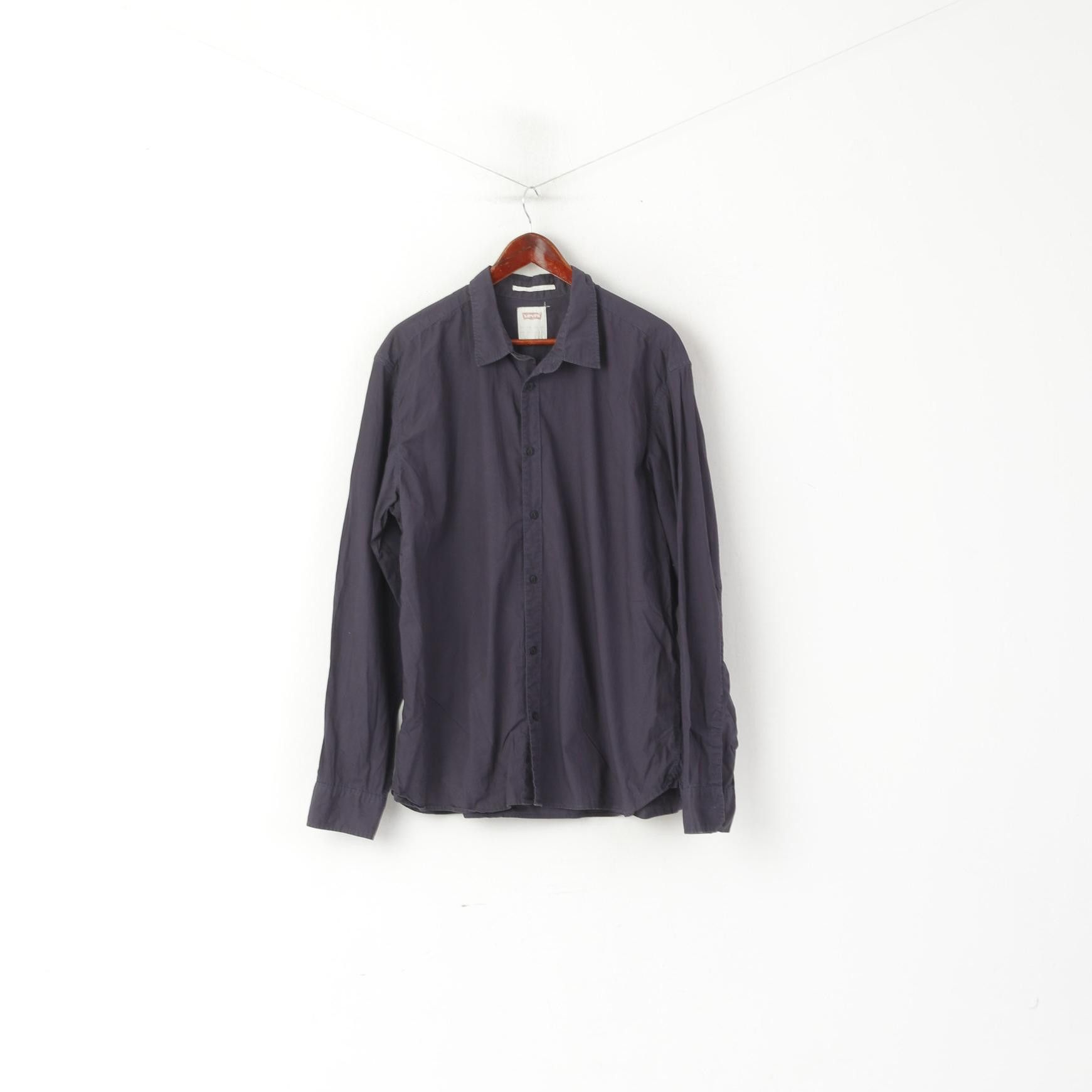 Levi's Levi's Men XXL Casual Shirt Navy Cotton Top 0333 Size US XXL / EU 58 / 5 - 1 Thumbnail