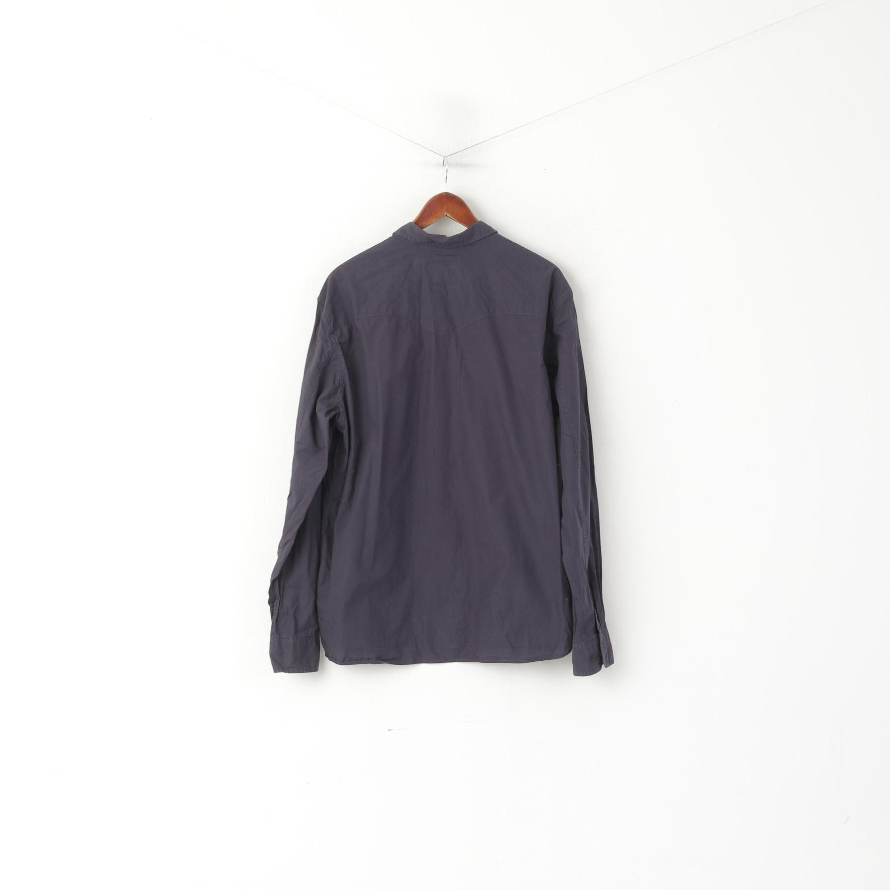 Levi's Levi's Men XXL Casual Shirt Navy Cotton Top 0333 Size US XXL / EU 58 / 5 - 6 Thumbnail