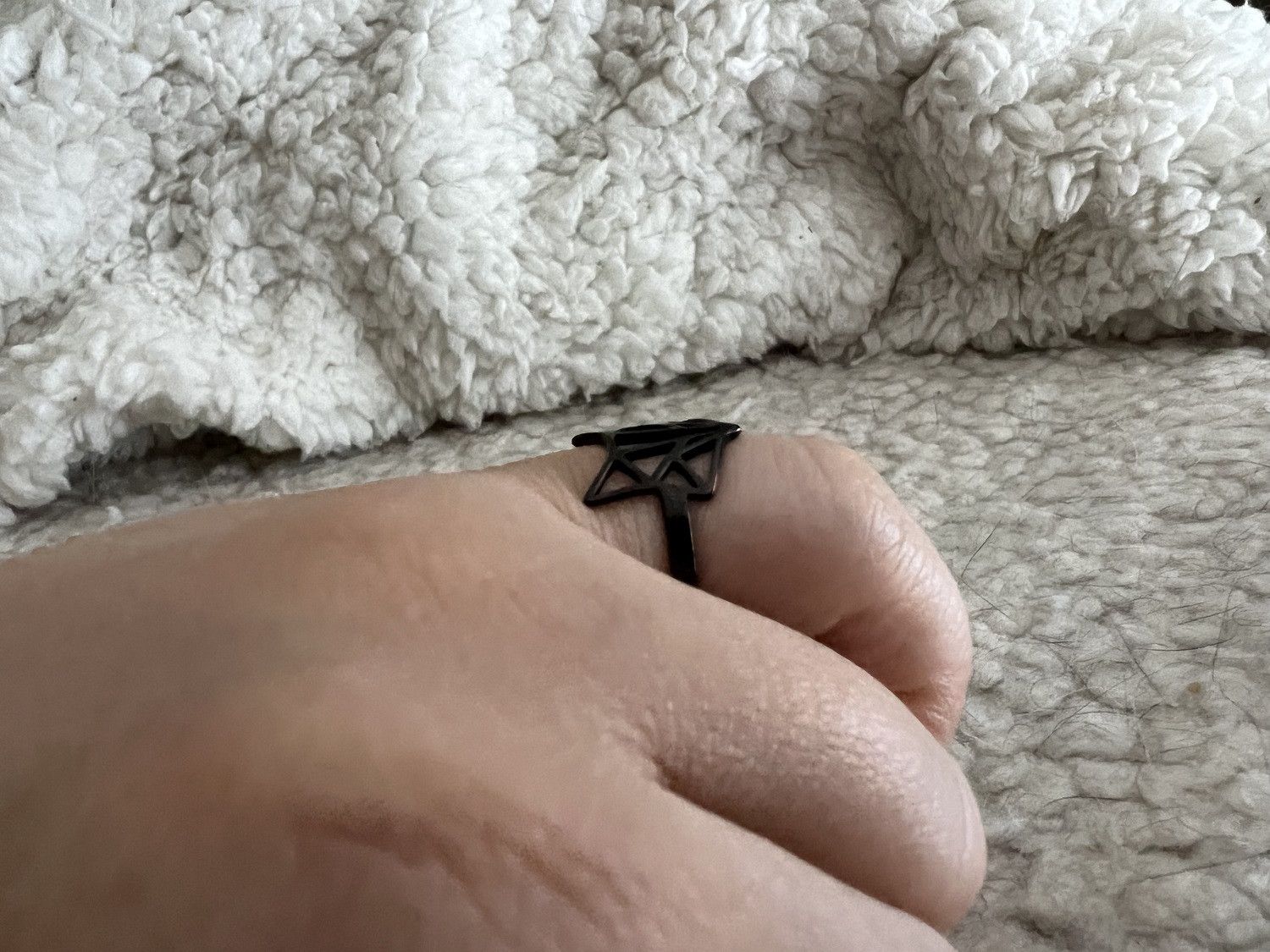 Designer Black Fox Stainless Steel Ring - Size 7.25 Size ONE SIZE - 5 Thumbnail