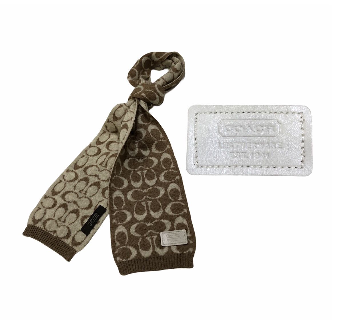Coach Coach Signature 100% Merino Wool Scarf Muffler Size ONE SIZE - 4 Thumbnail