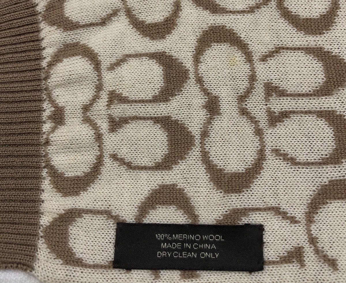 Coach Coach Signature 100% Merino Wool Scarf Muffler Size ONE SIZE - 9 Thumbnail