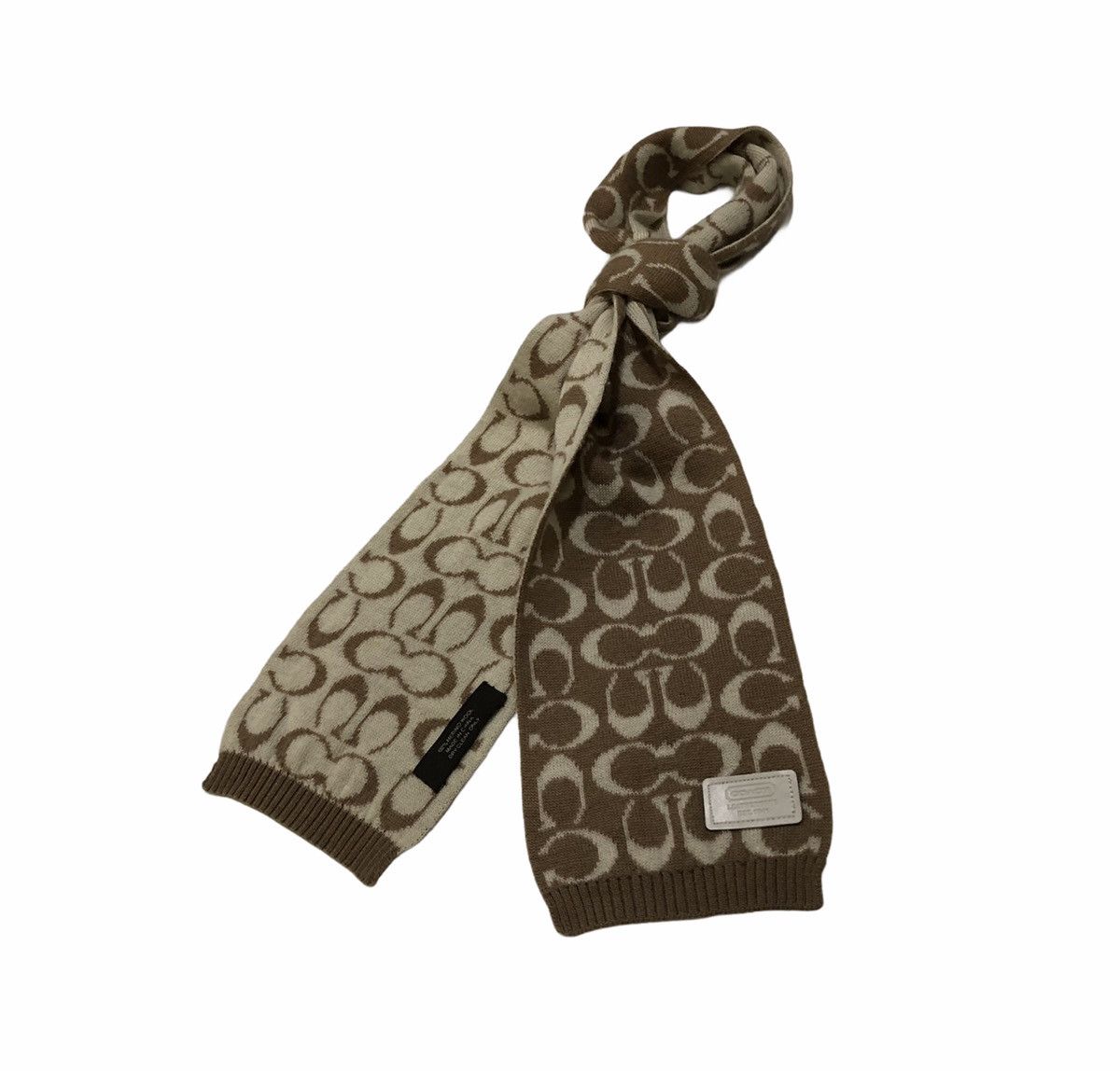 Coach Coach Signature 100% Merino Wool Scarf Muffler Size ONE SIZE - 2 Thumbnail