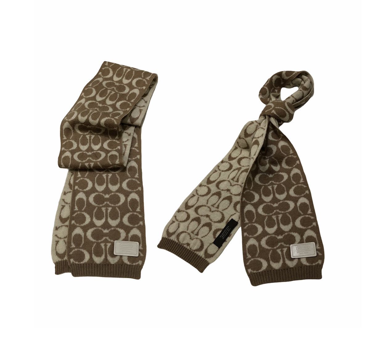 Coach Coach Signature 100% Merino Wool Scarf Muffler Size ONE SIZE - 3 Thumbnail