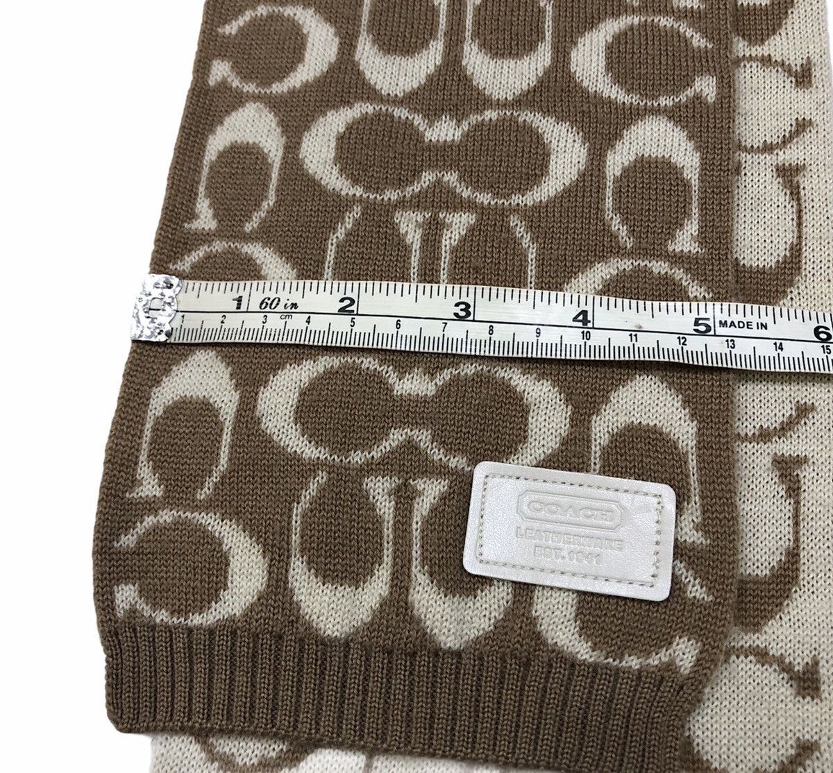 Coach Coach Signature 100% Merino Wool Scarf Muffler Size ONE SIZE - 10 Thumbnail