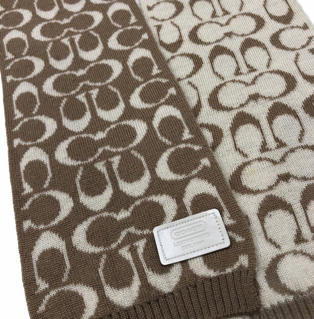 Coach Coach Signature 100% Merino Wool Scarf Muffler Size ONE SIZE - 6 Thumbnail
