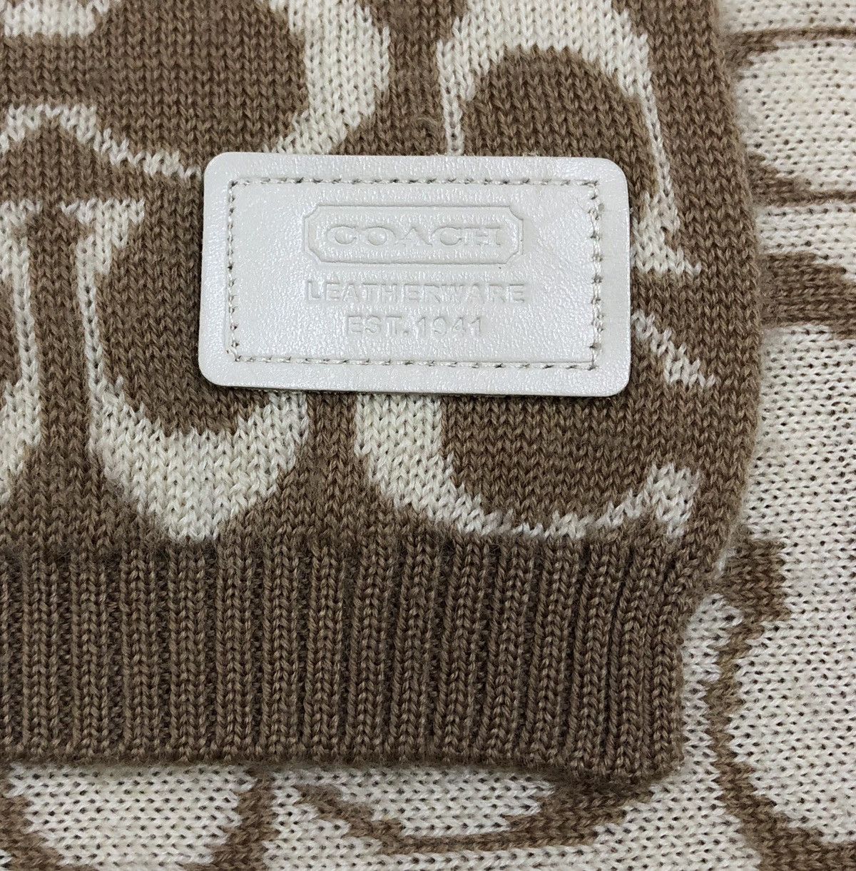 Coach Coach Signature 100% Merino Wool Scarf Muffler Size ONE SIZE - 8 Thumbnail