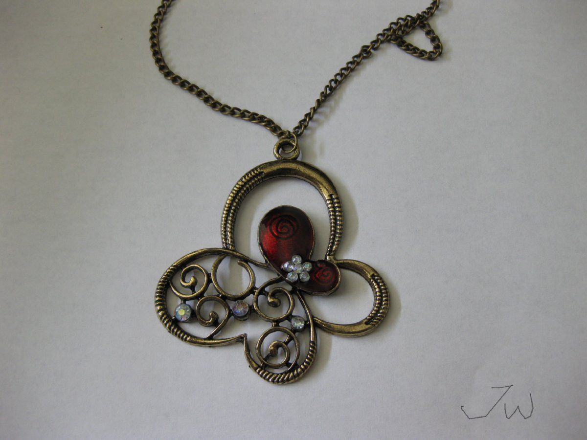 Jewelry Butterfly Bronze Chain Necklace Size ONE SIZE - 1 Thumbnail