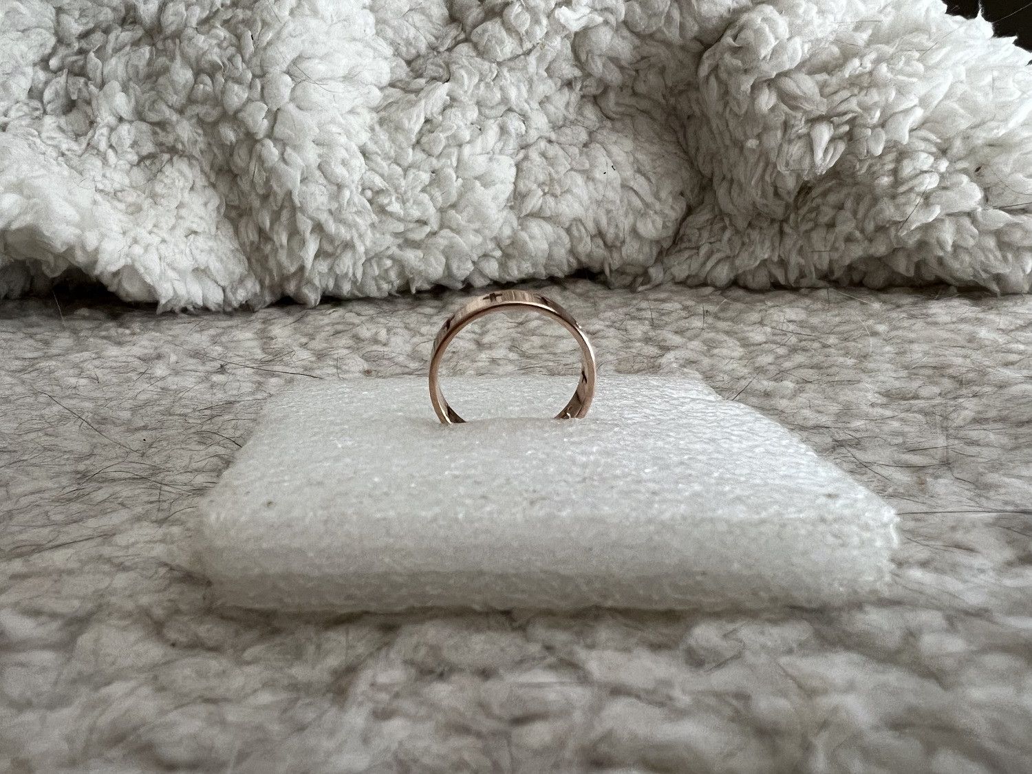 Jewelry Rose Gold Cross stainless steel ring - size 7.5 Size ONE SIZE - 2 Thumbnail