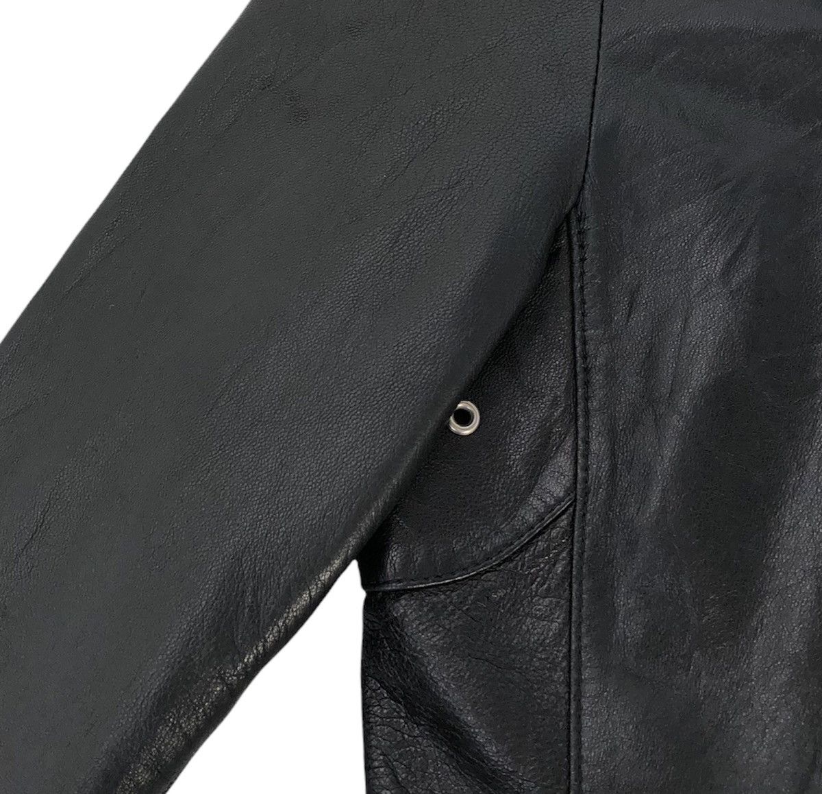 junhashimoto VTG AZ Junhashimoto Sheepskin Leather Hooded Jacket riri Zip Size US S / EU 44-46 / 1 - 5 Thumbnail