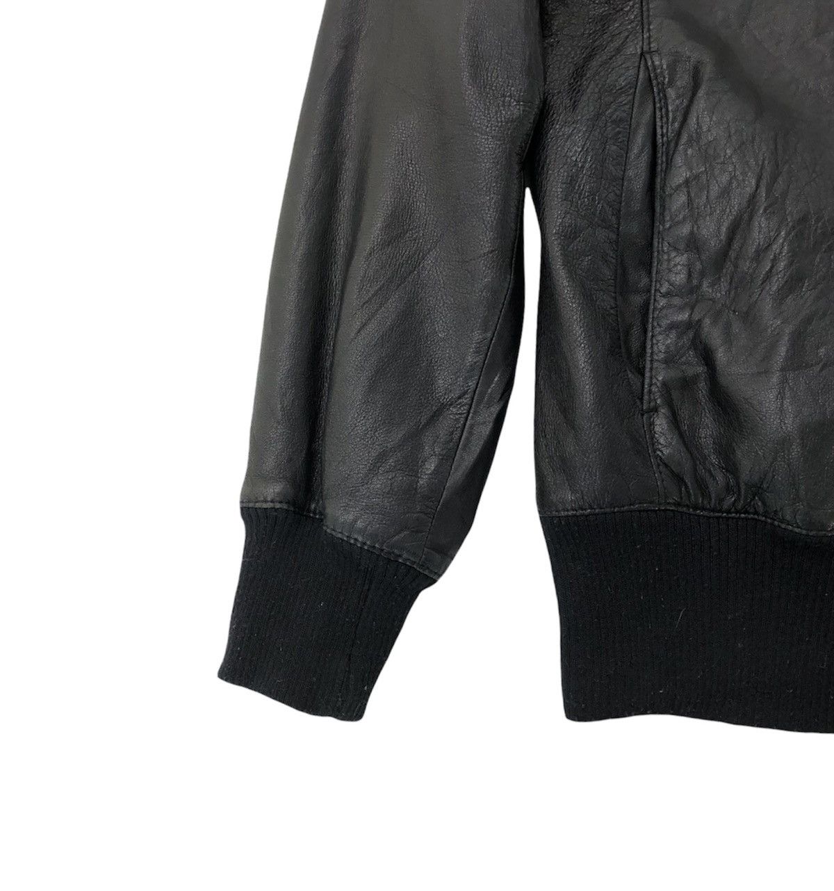junhashimoto VTG AZ Junhashimoto Sheepskin Leather Hooded Jacket riri Zip Size US S / EU 44-46 / 1 - 3 Thumbnail