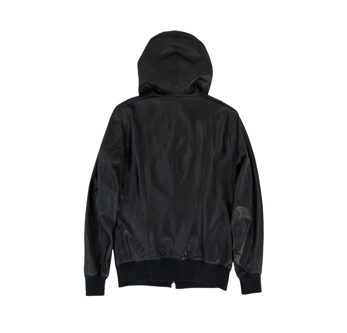 junhashimoto VTG AZ Junhashimoto Sheepskin Leather Hooded Jacket riri Zip Size US S / EU 44-46 / 1 - 8 Thumbnail