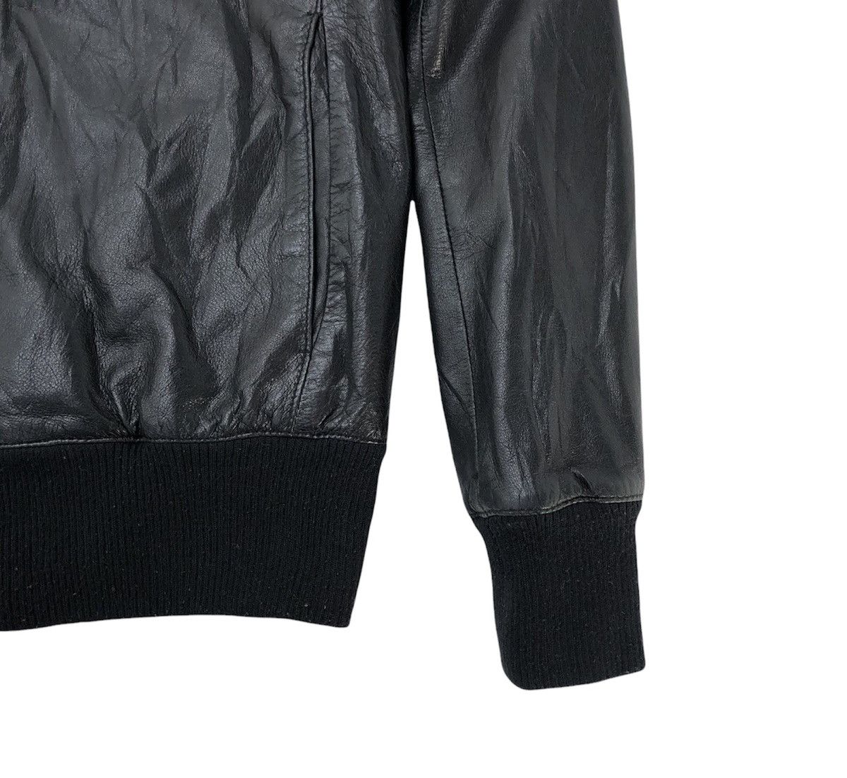 junhashimoto VTG AZ Junhashimoto Sheepskin Leather Hooded Jacket riri Zip Size US S / EU 44-46 / 1 - 4 Thumbnail