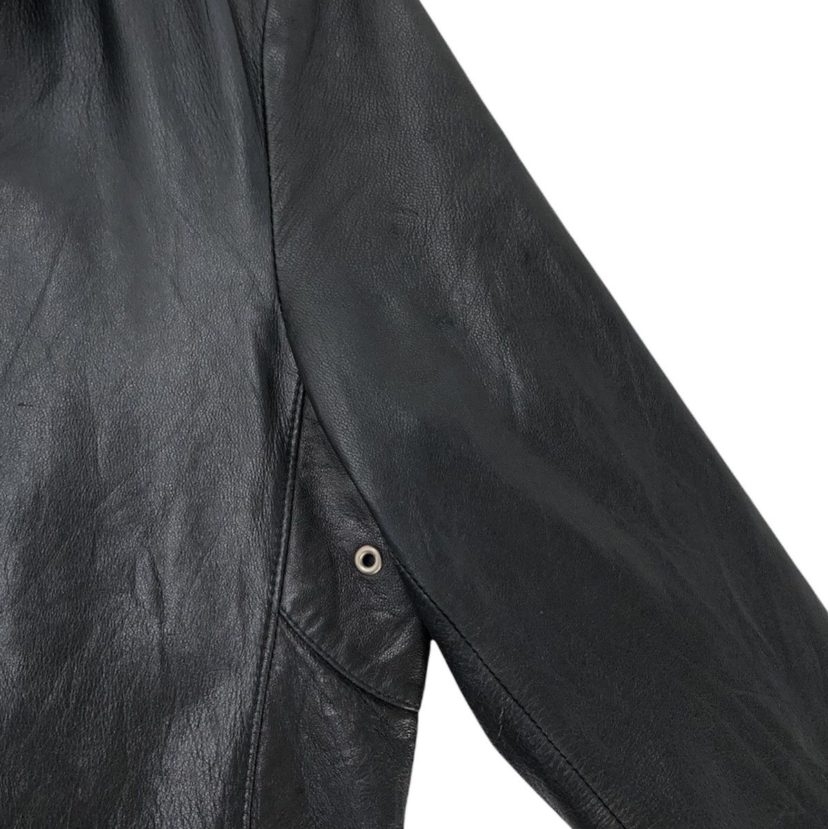 junhashimoto VTG AZ Junhashimoto Sheepskin Leather Hooded Jacket riri Zip Size US S / EU 44-46 / 1 - 6 Thumbnail
