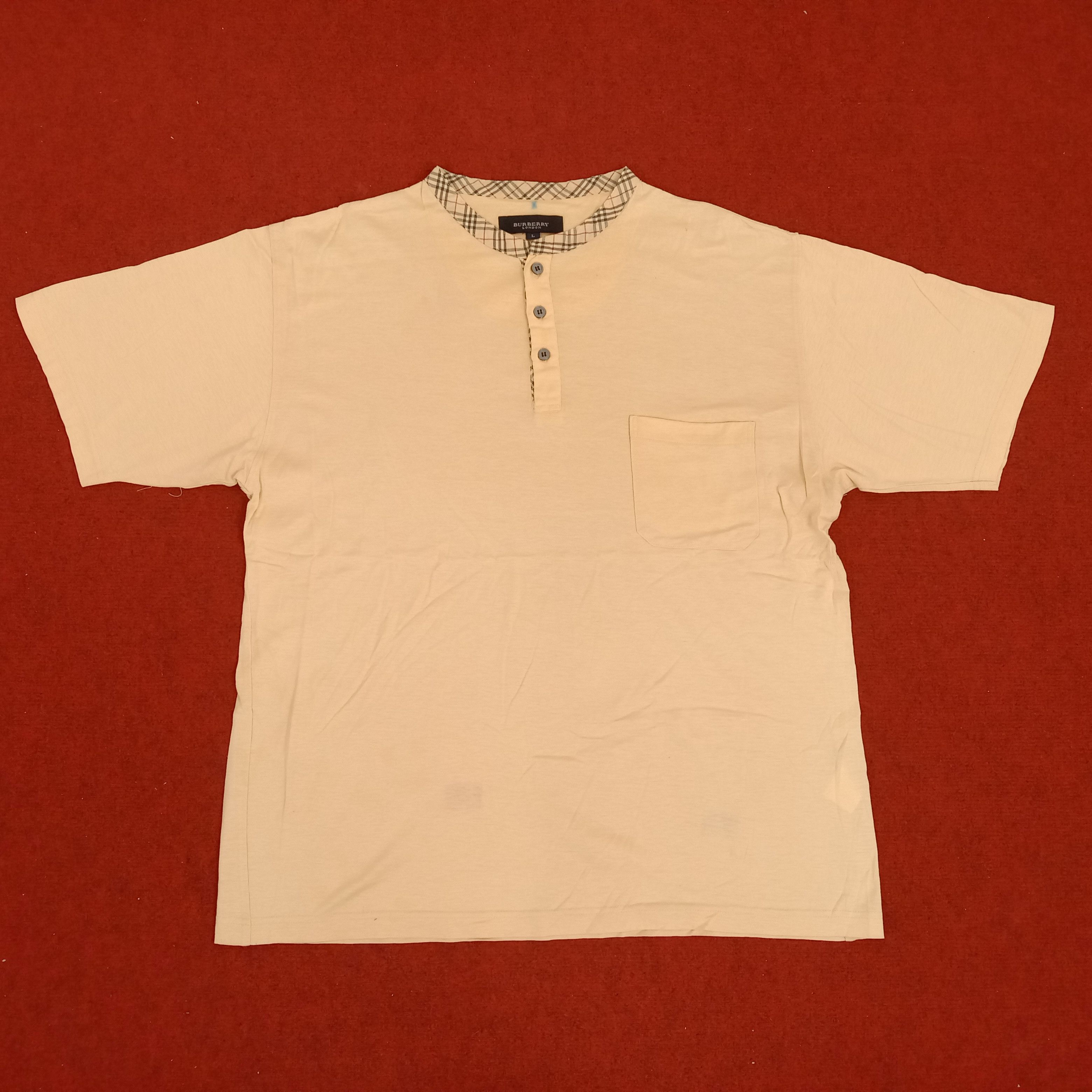 Burberry London Luxury Brand Single Pocket Design Tshirt