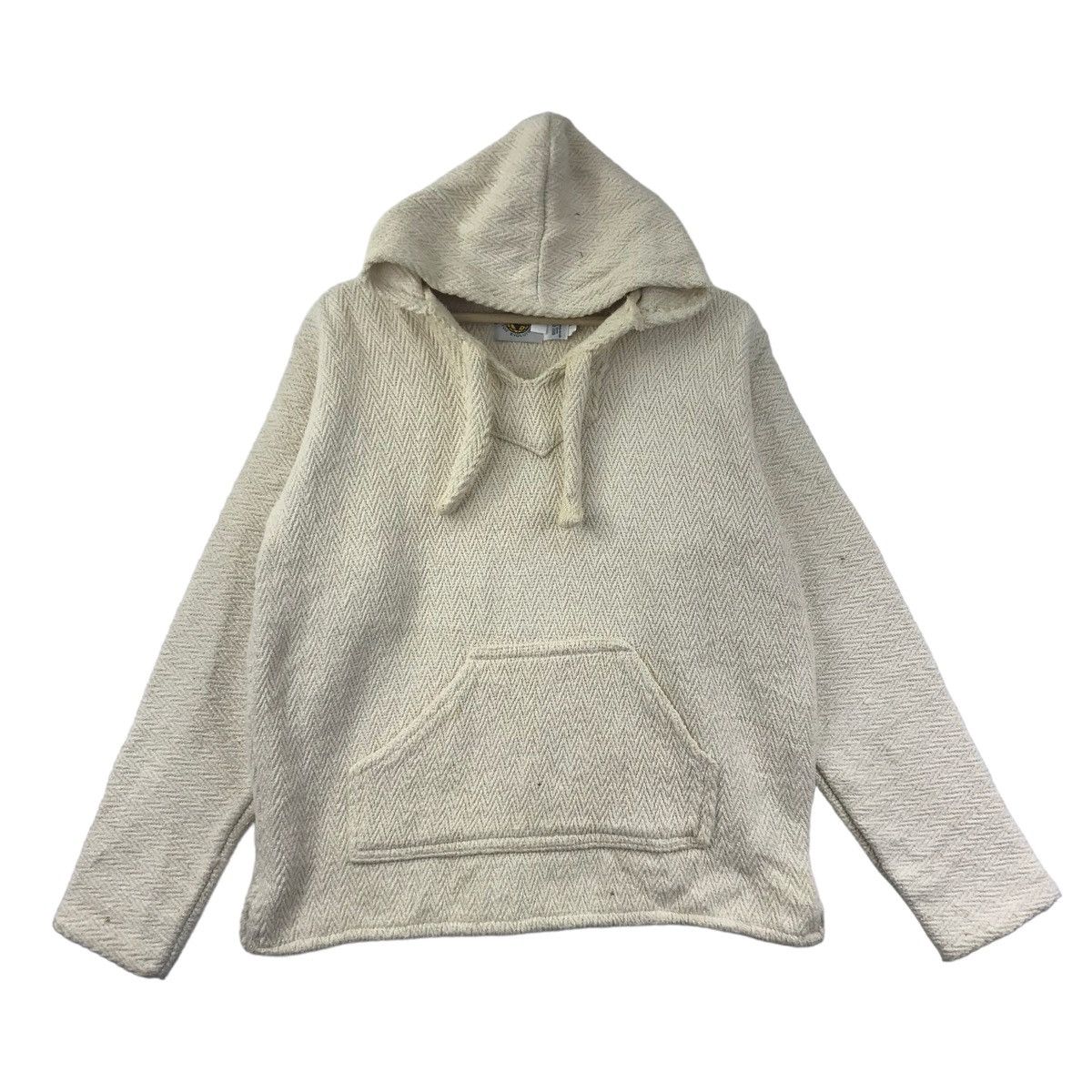 Earth Ragz × Vintage EARTH RAGZ Knitwear Cream Hoodie Size US S / EU 44-46 / 1 - 1 Thumbnail