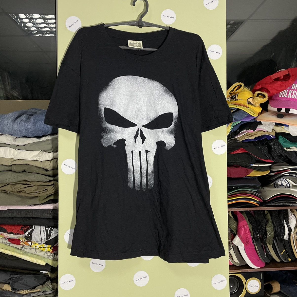 Vintage Vintage 90s Punisher Skull Graphic Tee Grunge Dark Slim XL Size US XL / EU 56 / 4 - 2 Thumbnail