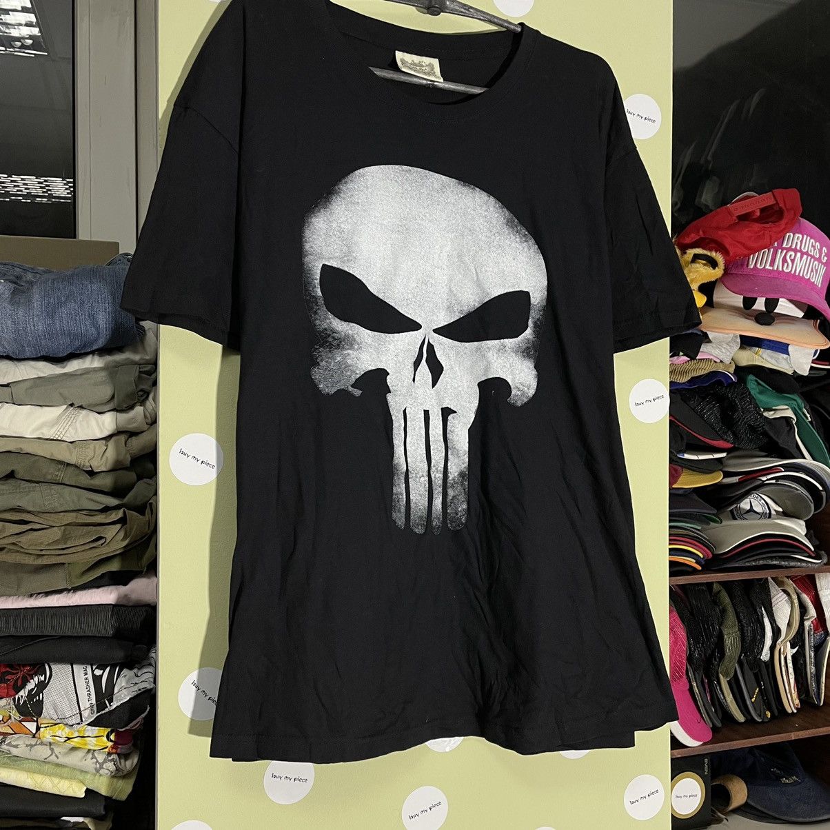Vintage Vintage 90s Punisher Skull Graphic Tee Grunge Dark Slim XL Size US XL / EU 56 / 4 - 1 Thumbnail
