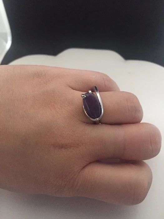 Jewelry Amethyst Stone Ring - Size 8.5 Size ONE SIZE - 4 Thumbnail