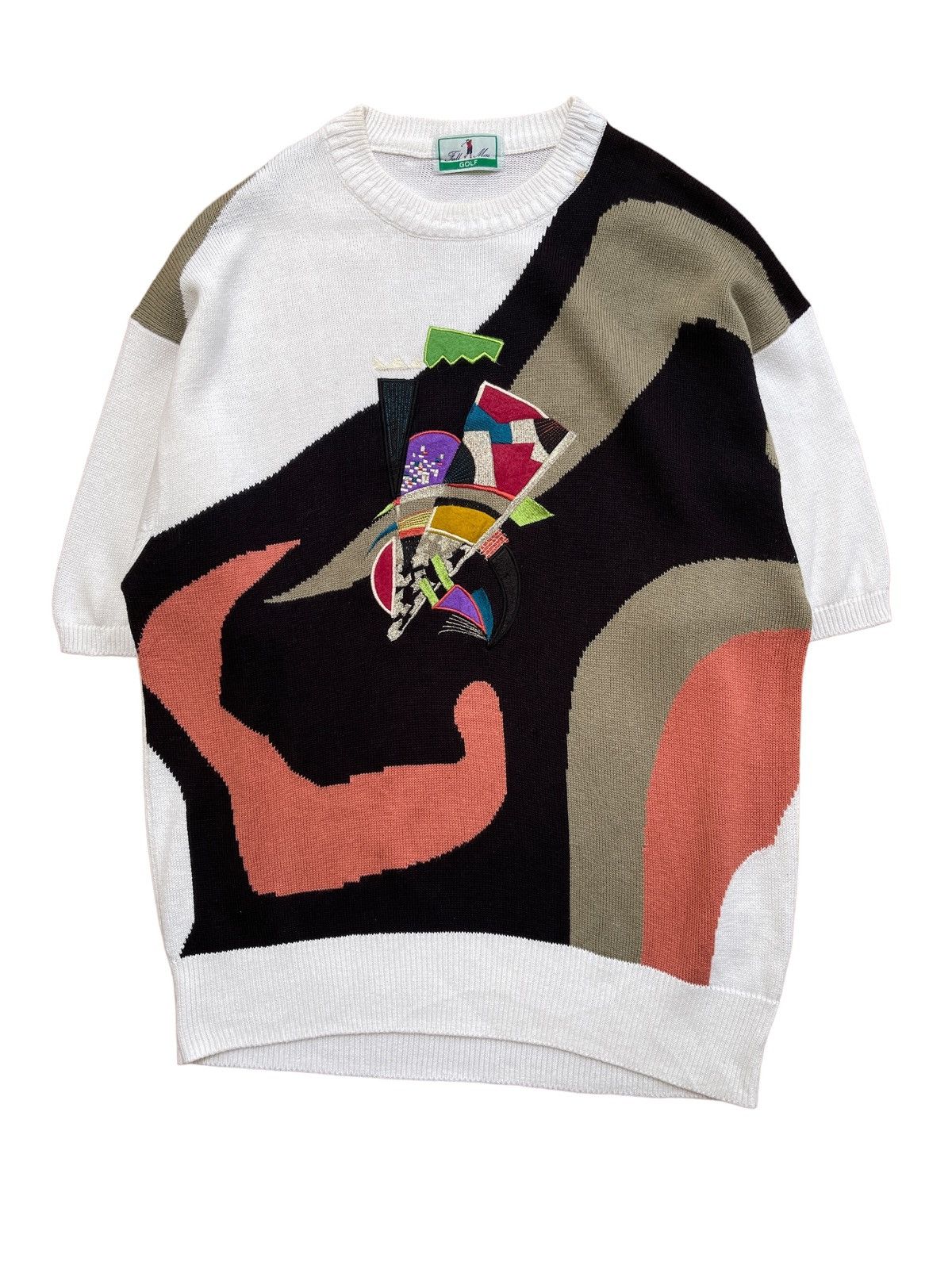 Vintage Vintage 90s Fullmac Golf Abstract Jumper Knitted Size US M / EU 48-50 / 2 - 1 Thumbnail