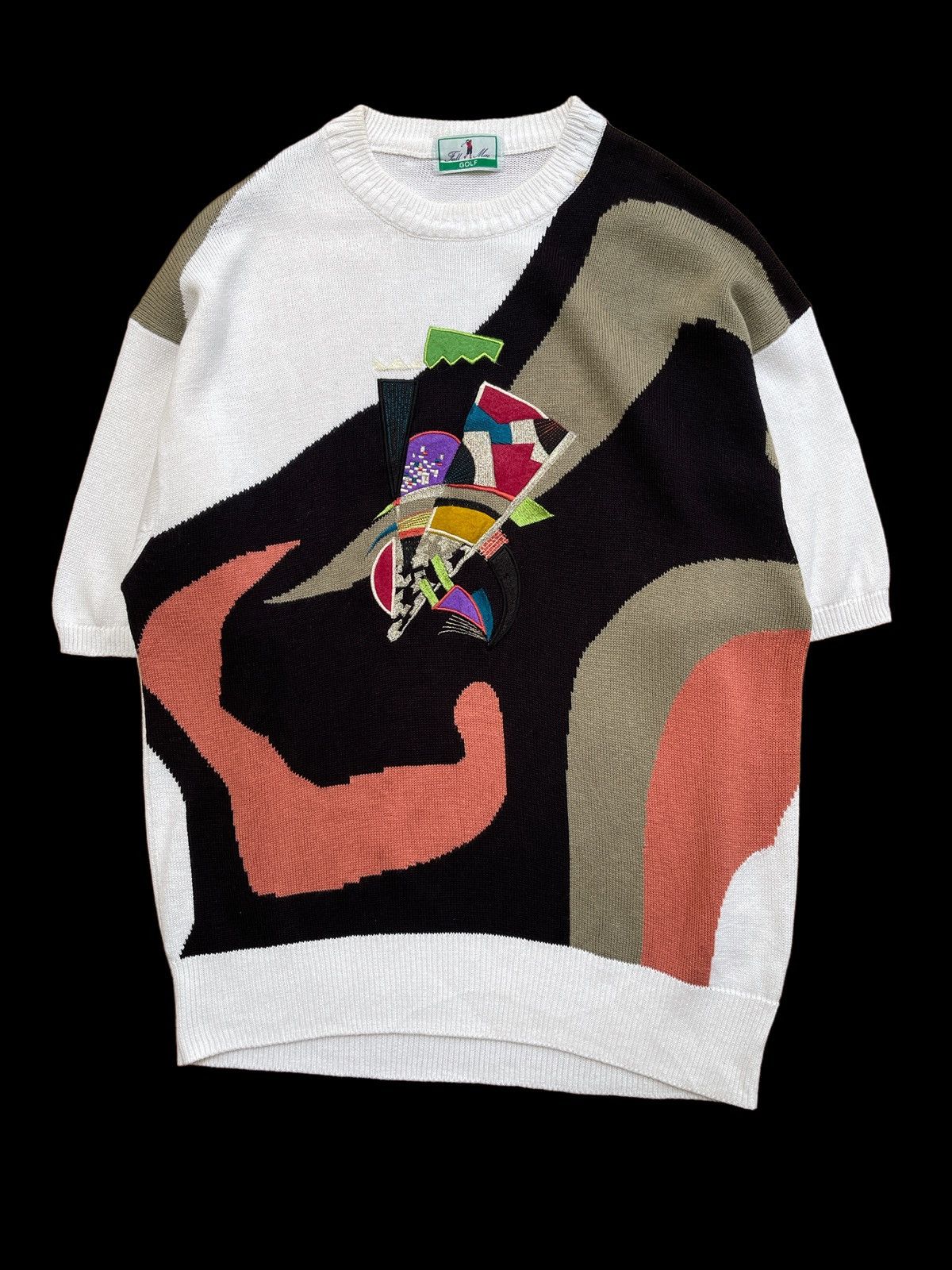 Vintage Vintage 90s Fullmac Golf Abstract Jumper Knitted Size US M / EU 48-50 / 2 - 2 Thumbnail