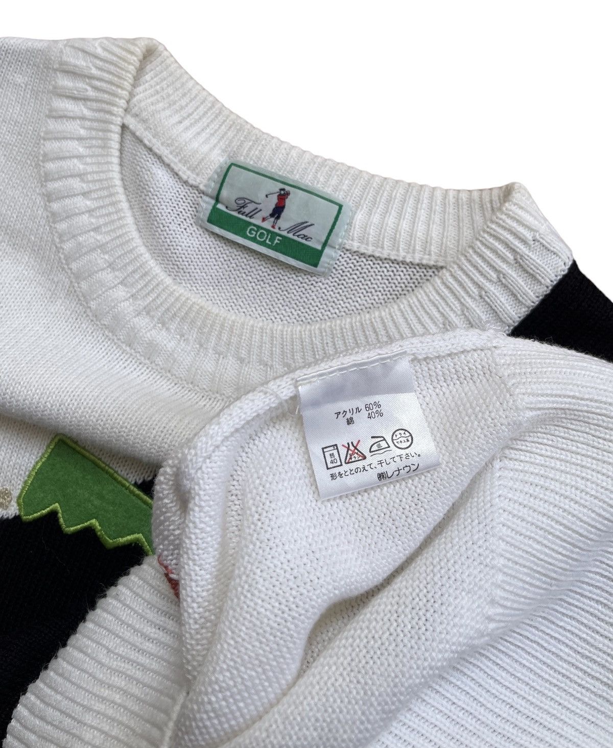 Vintage Vintage 90s Fullmac Golf Abstract Jumper Knitted Size US M / EU 48-50 / 2 - 5 Thumbnail