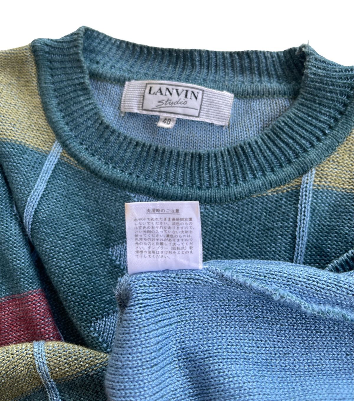Lanvin Lanvin Luxury Jumper Diamond Knitted Size US L / EU 52-54 / 3 - 5 Thumbnail