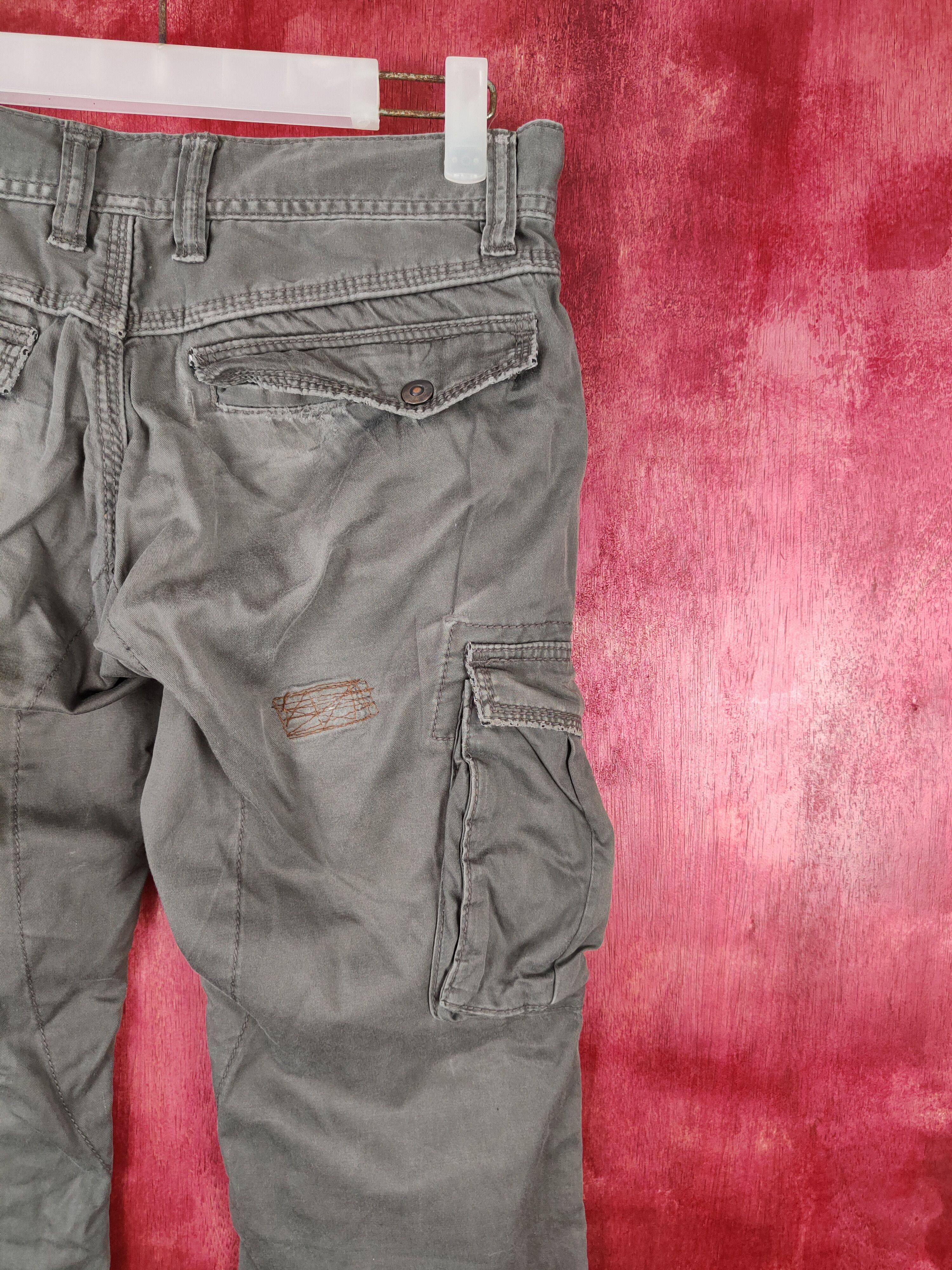 Faded Glory × Japanese Brand DL Japan Green Faded Multi Pocket Tactical Cargo Pants #S549 Size US 30 / EU 46 - 10 Thumbnail