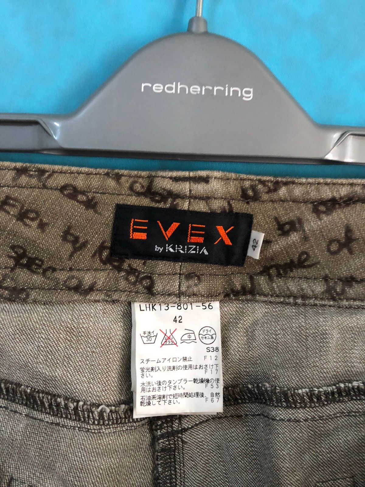 Krizia Uomo evex krizia writing printed boot cuts #667 Size US 30 / EU 46 - 4 Thumbnail