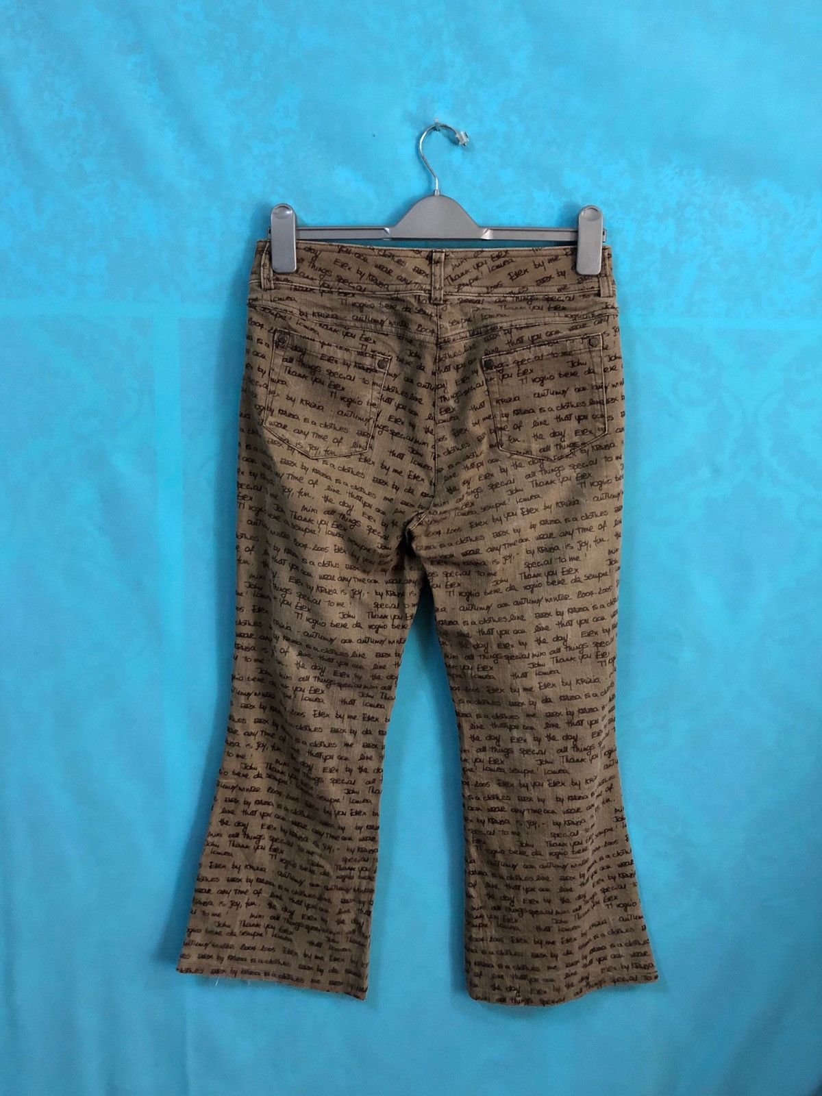 Krizia Uomo evex krizia writing printed boot cuts #667 Size US 30 / EU 46 - 3 Thumbnail