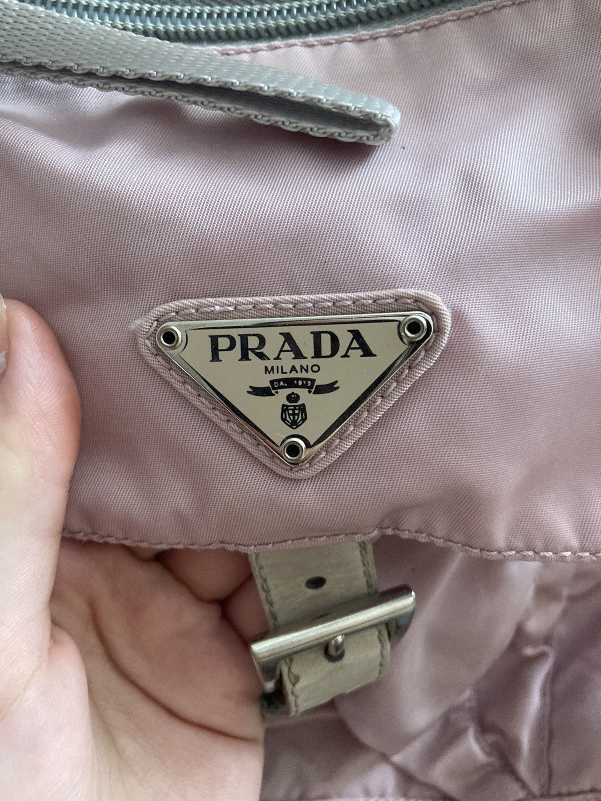 Prada Prada Light Pink Nylon Side Bag. Size ONE SIZE - 11 Thumbnail