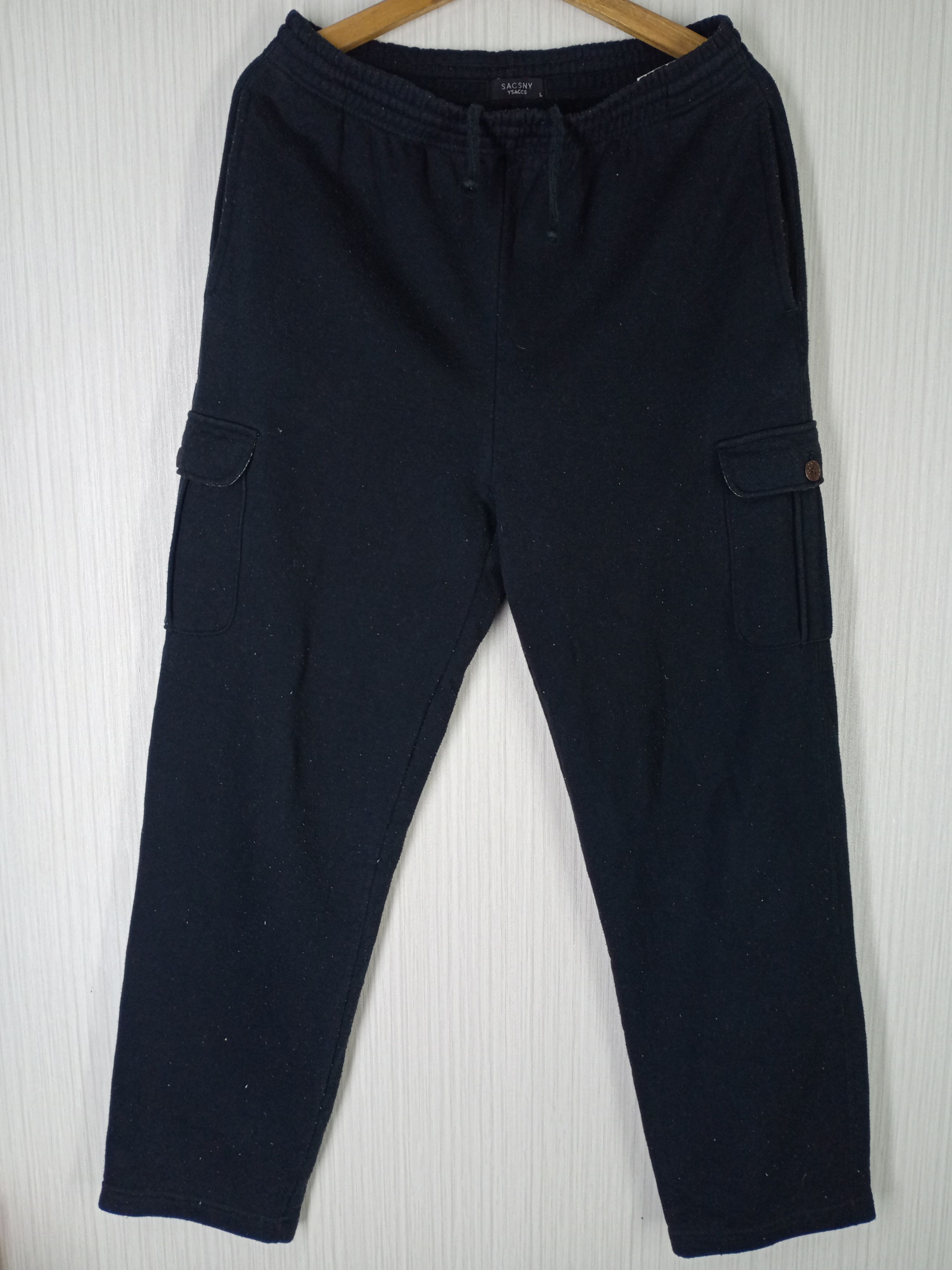 image of Yohji Yamamoto Sacsny Y'saccs Cargo Sweatpants in Black, Men's (Size 38)
