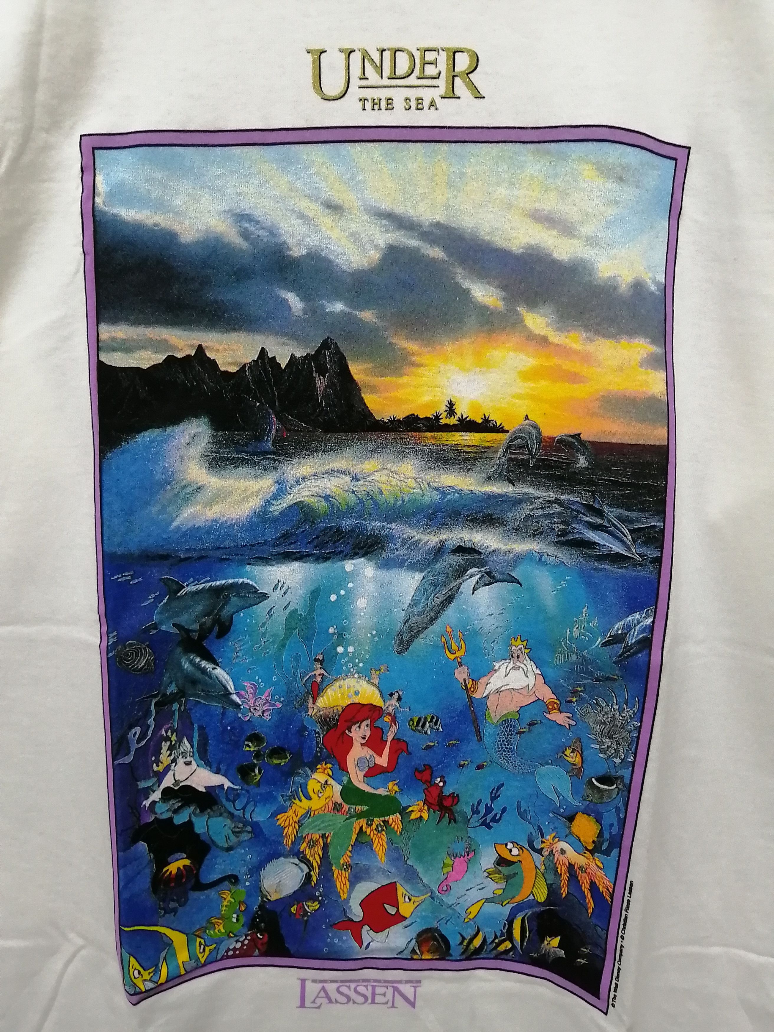 Disney Rare Vtg DISNEY Under The Sea Christian Riese Lassen Tee Size US M / EU 48-50 / 2 - 7 Thumbnail
