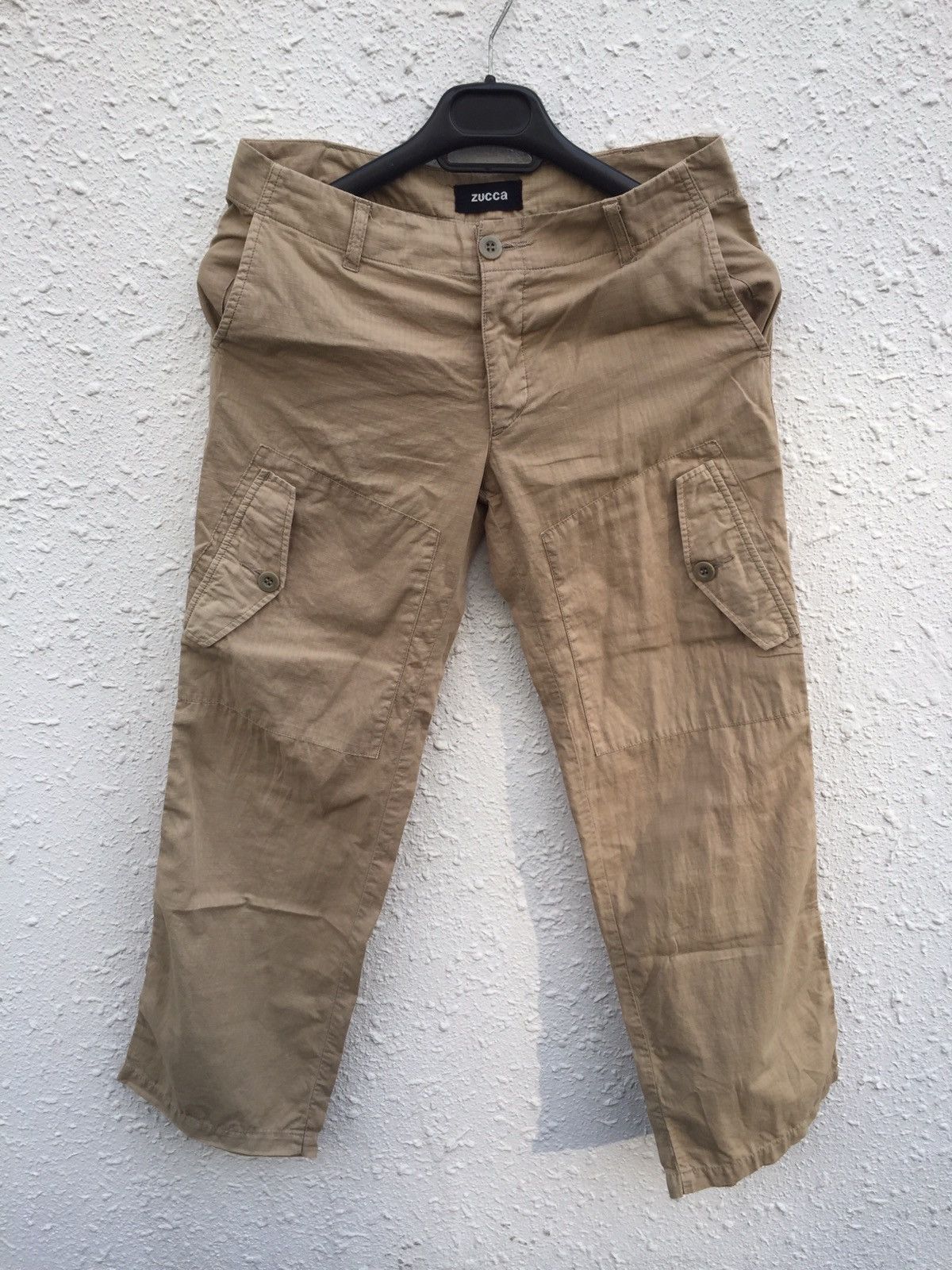 CABANE de ZUCCa 1990s ZUCCA Beige Soft Ripstop Cargo Pant Size US 30 / EU 46 - 2 Thumbnail