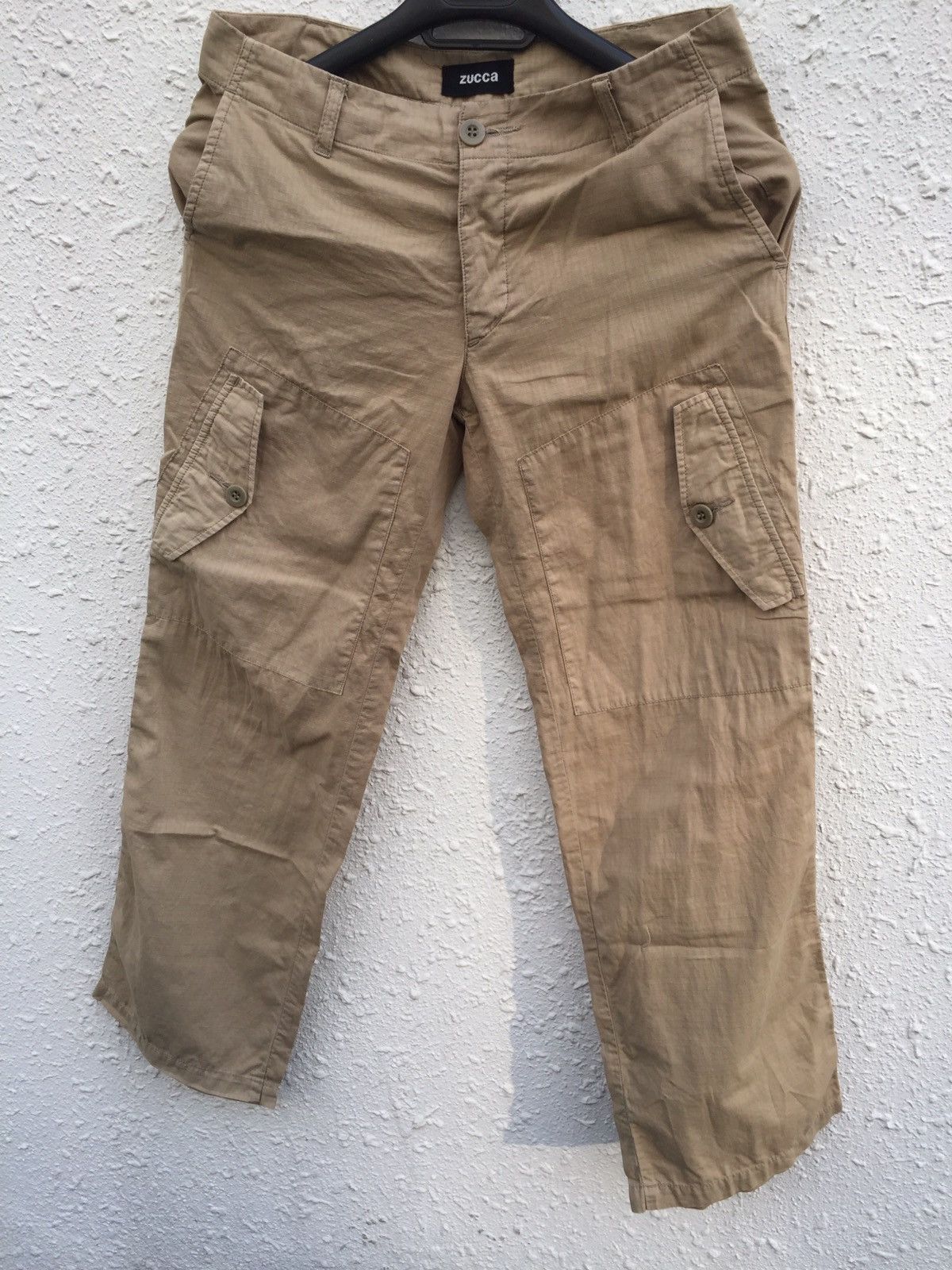 CABANE de ZUCCa 1990s ZUCCA Beige Soft Ripstop Cargo Pant Size US 30 / EU 46 - 3 Thumbnail