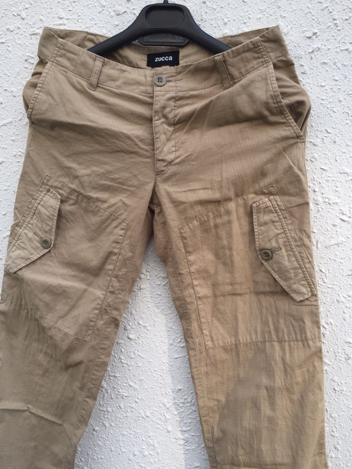 CABANE de ZUCCa 1990s ZUCCA Beige Soft Ripstop Cargo Pant Size US 30 / EU 46 - 4 Thumbnail