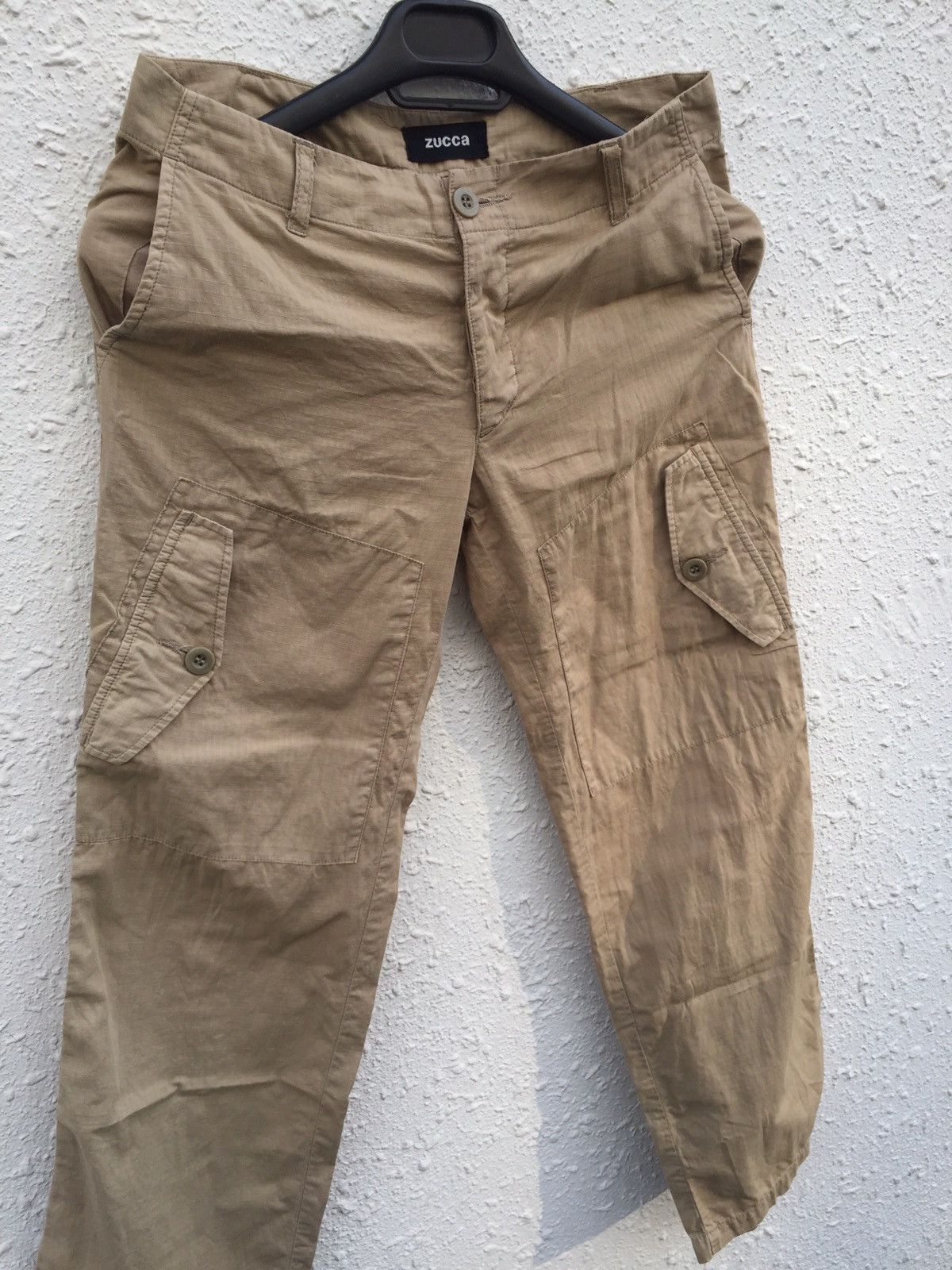 CABANE de ZUCCa 1990s ZUCCA Beige Soft Ripstop Cargo Pant Size US 30 / EU 46 - 6 Thumbnail