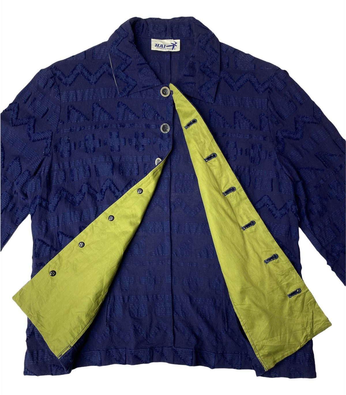 Designer × Issey Miyake × Japanese Brand ISSEY MIYAKE NATIVE ABSTRACT BUTTON UP SHIRT Size US M / EU 48-50 / 2 - 2 Thumbnail