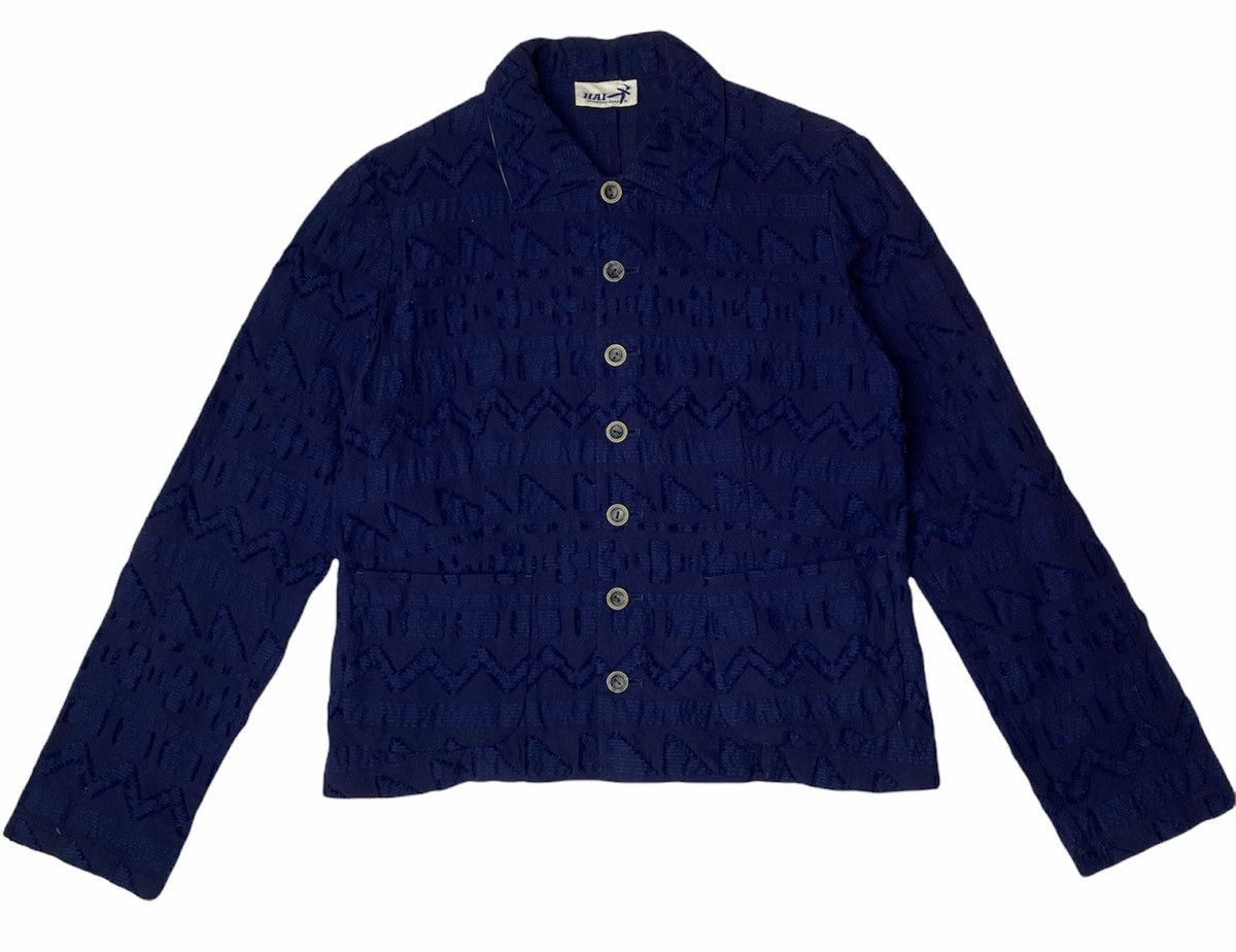 Designer × Issey Miyake × Japanese Brand ISSEY MIYAKE NATIVE ABSTRACT BUTTON UP SHIRT Size US M / EU 48-50 / 2 - 1 Thumbnail