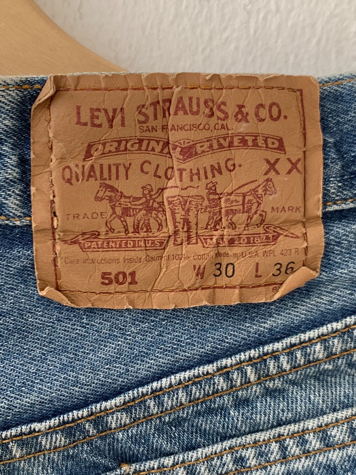 Levi's Made & Crafted Vintage Levis 501 Stamp 552 Made in Usa Straight Denim Pants Size US 29 - 10 Thumbnail
